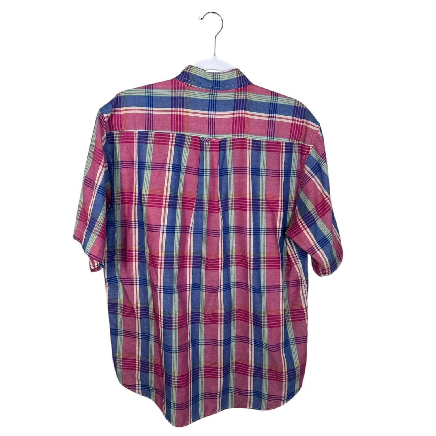 Apparel Workshop Men’s Large Red Plaid Short-Sleeve Button-Down Shirt - Thumbnail 2