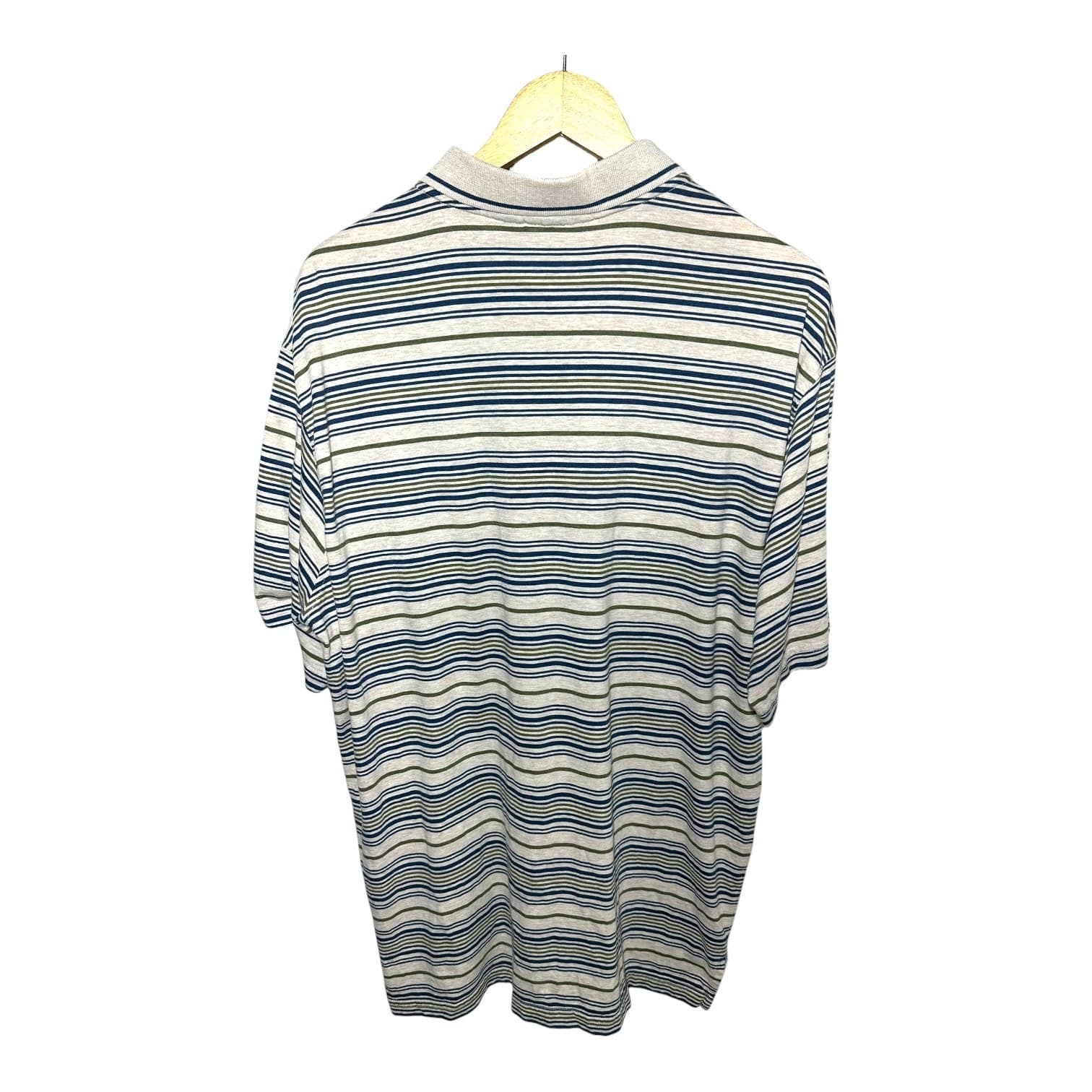 Towncraft Size XL Men's Striped Polo Shirt Short Sleeve Cotton Blend - Thumbnail 3