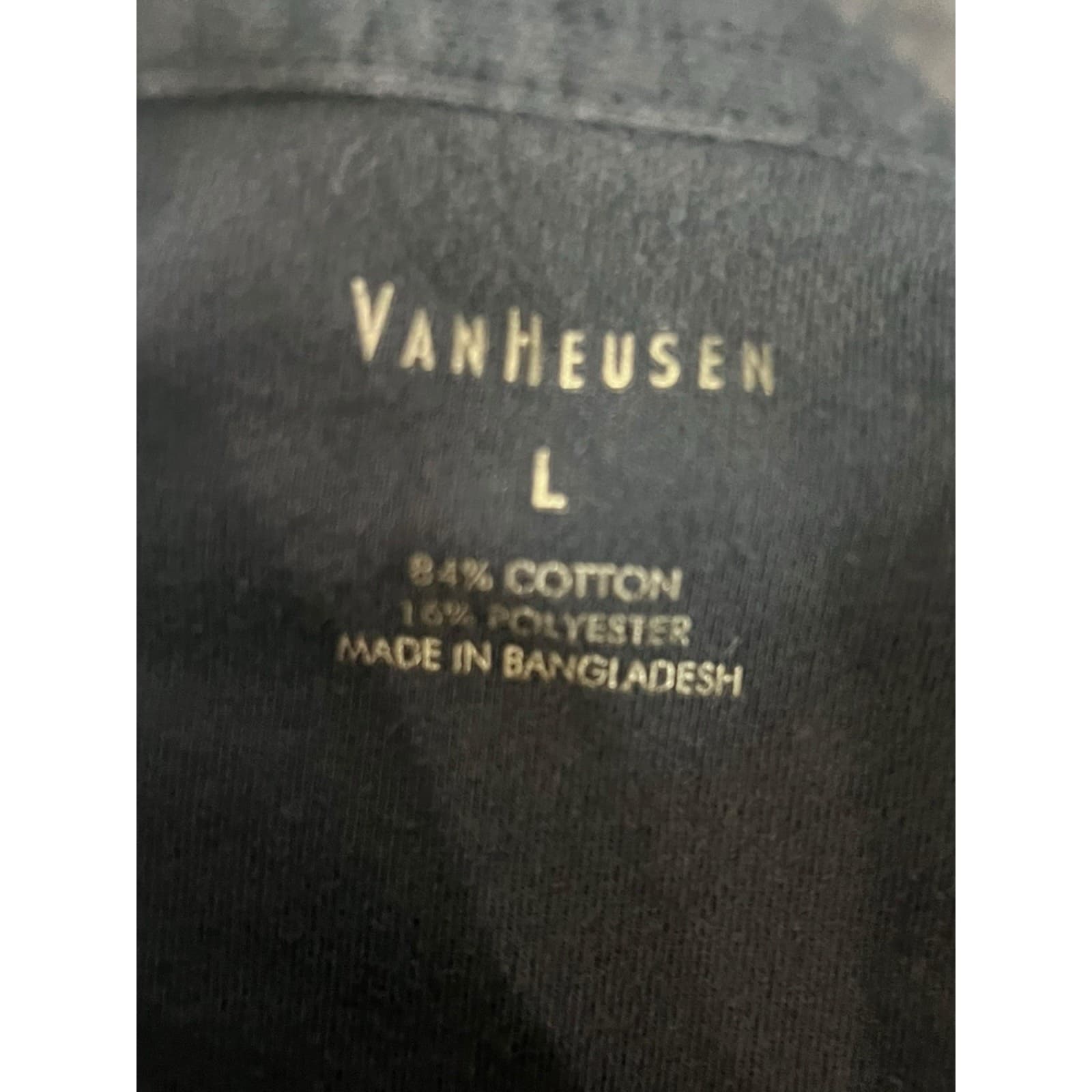 Van Heusen Blue Striped Polo Men's Large – Classic Casual Polo Shirt - Thumbnail 3