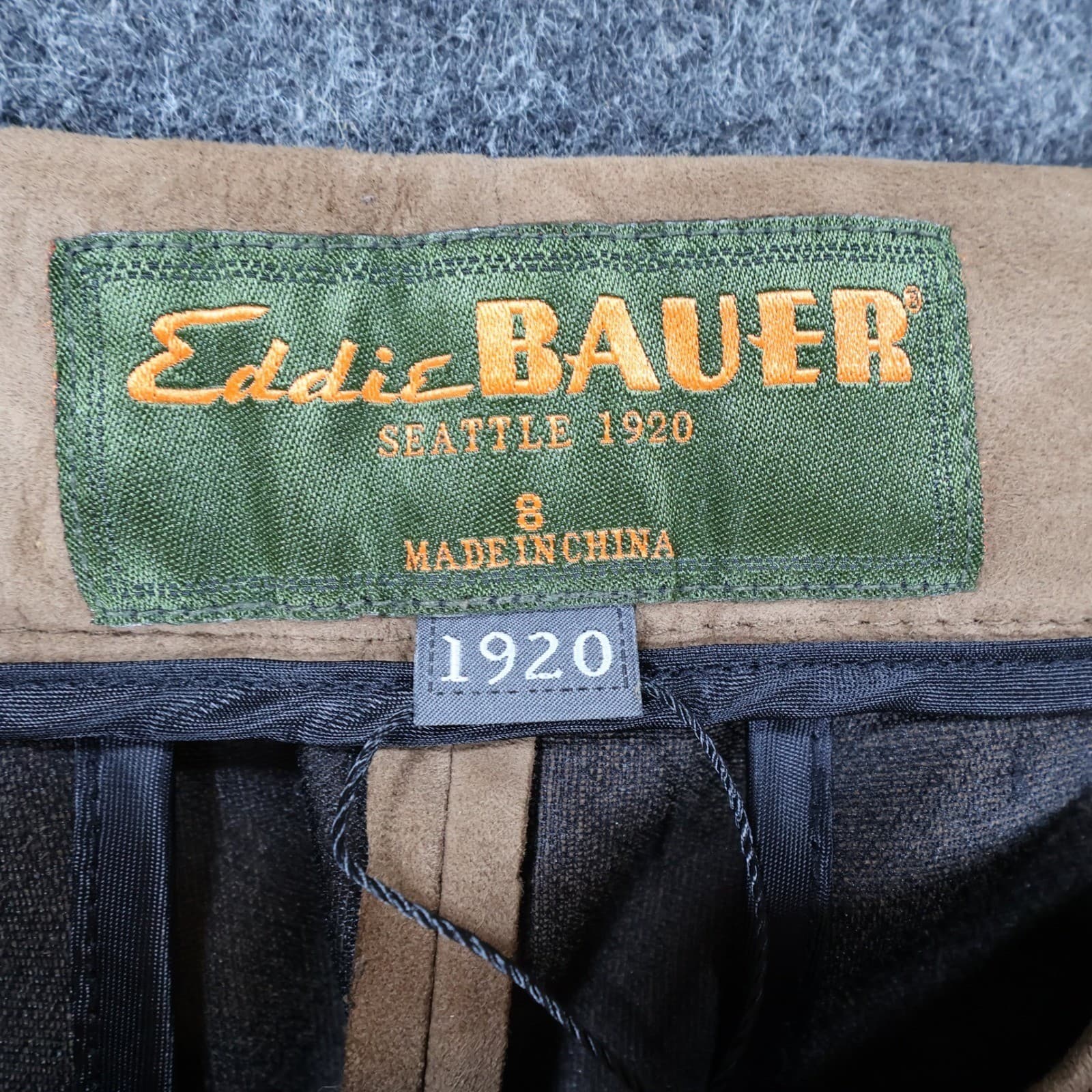 Eddie Bauer Suede Pants Womens 8 Brown Excellent Genuine Goat Leather Moto - Thumbnail 7