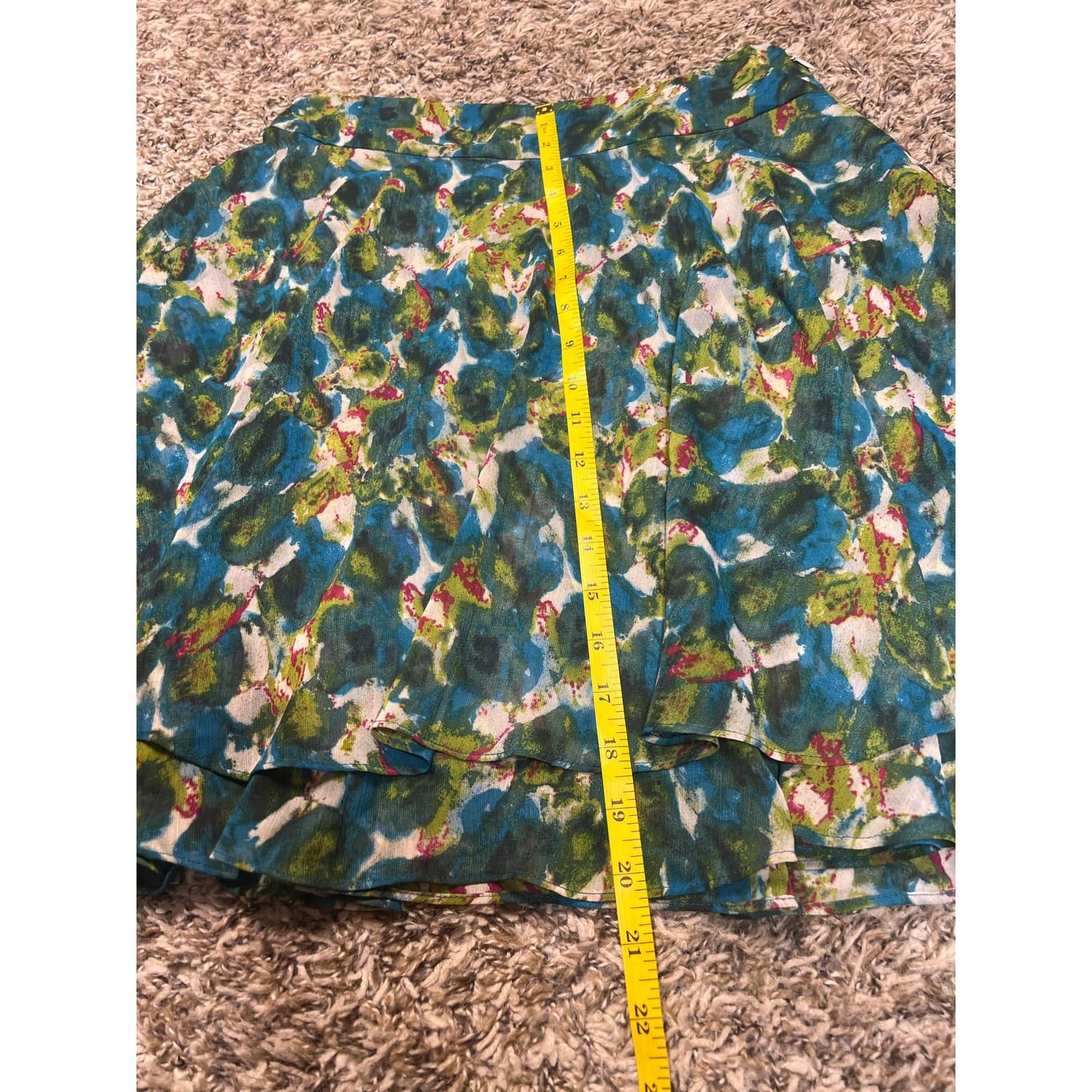 Trulli Women’s Size 2 Green & Blue Colorful Skirt – Vibrant Modern Style - Thumbnail 2