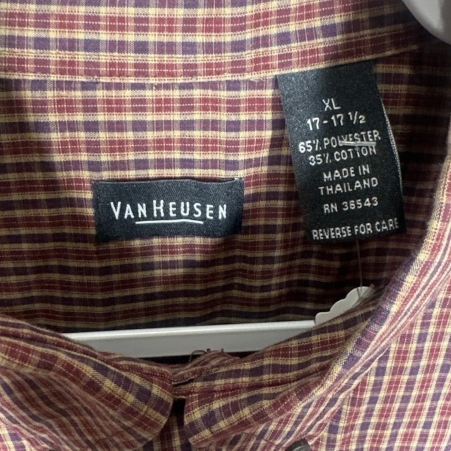 Van Heusen XL 17-17.5 Long Sleeve Button Down - Thumbnail 3