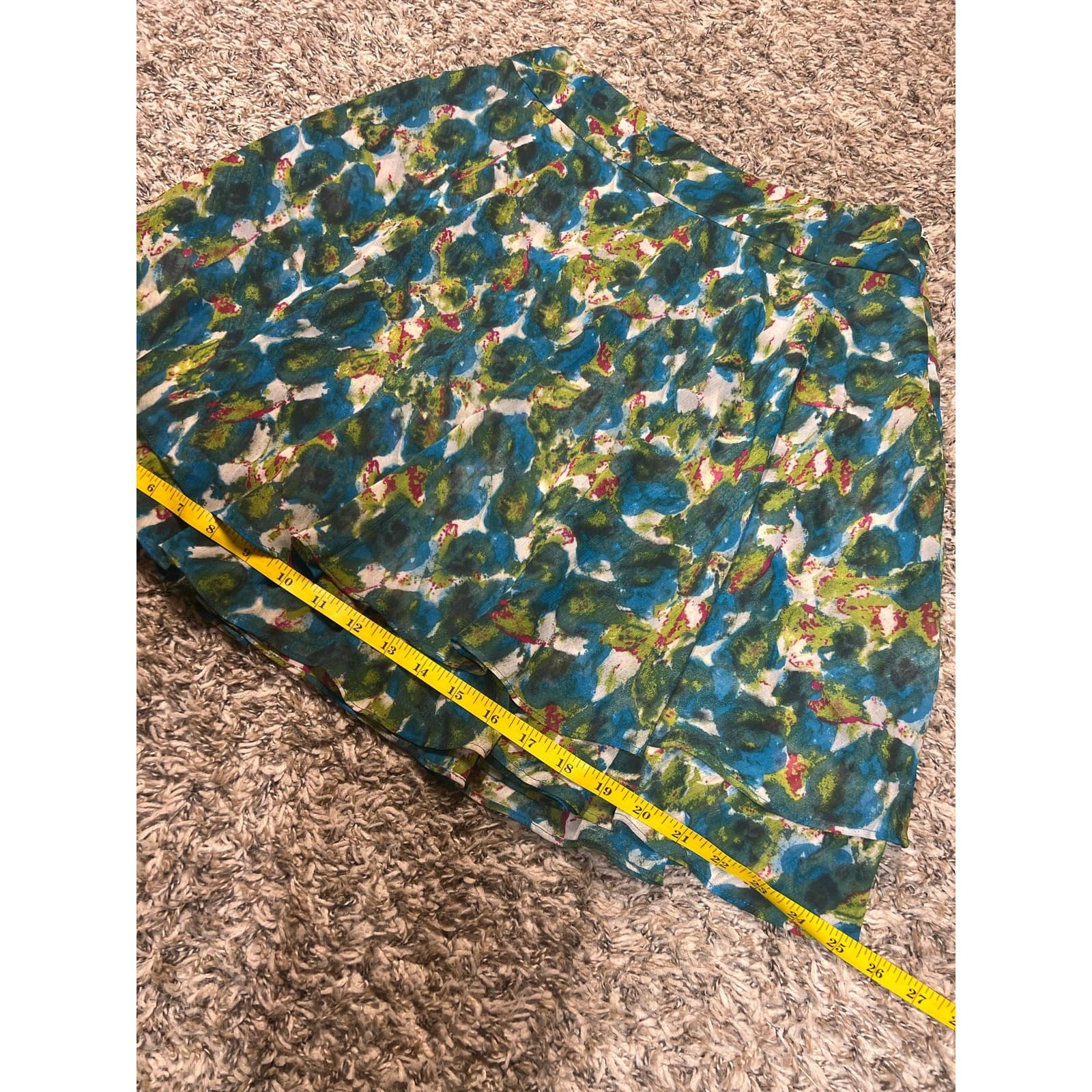 Trulli Women’s Size 2 Green & Blue Colorful Skirt – Vibrant Modern Style - Thumbnail 4