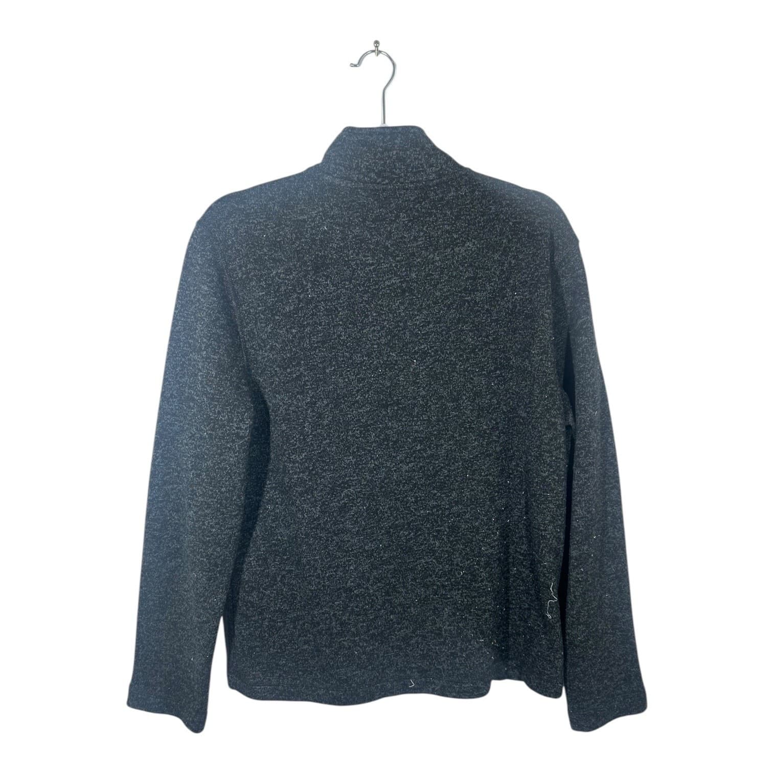 G.H. Bass & Co Men's Small Black Quarter-Button Pullover Sweater - Thumbnail 2