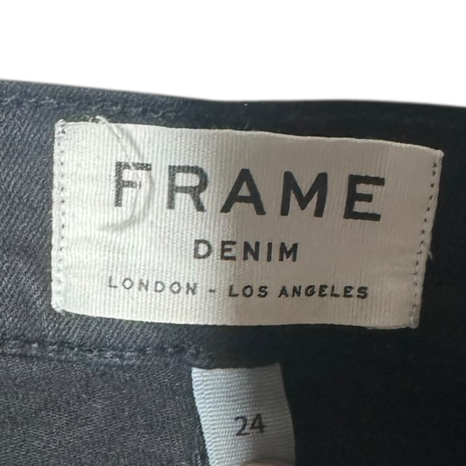 FRAME Le Skinny de Jeanne Black Distressed Ripped Skinny Jeans Women's Size 24 - Thumbnail 7