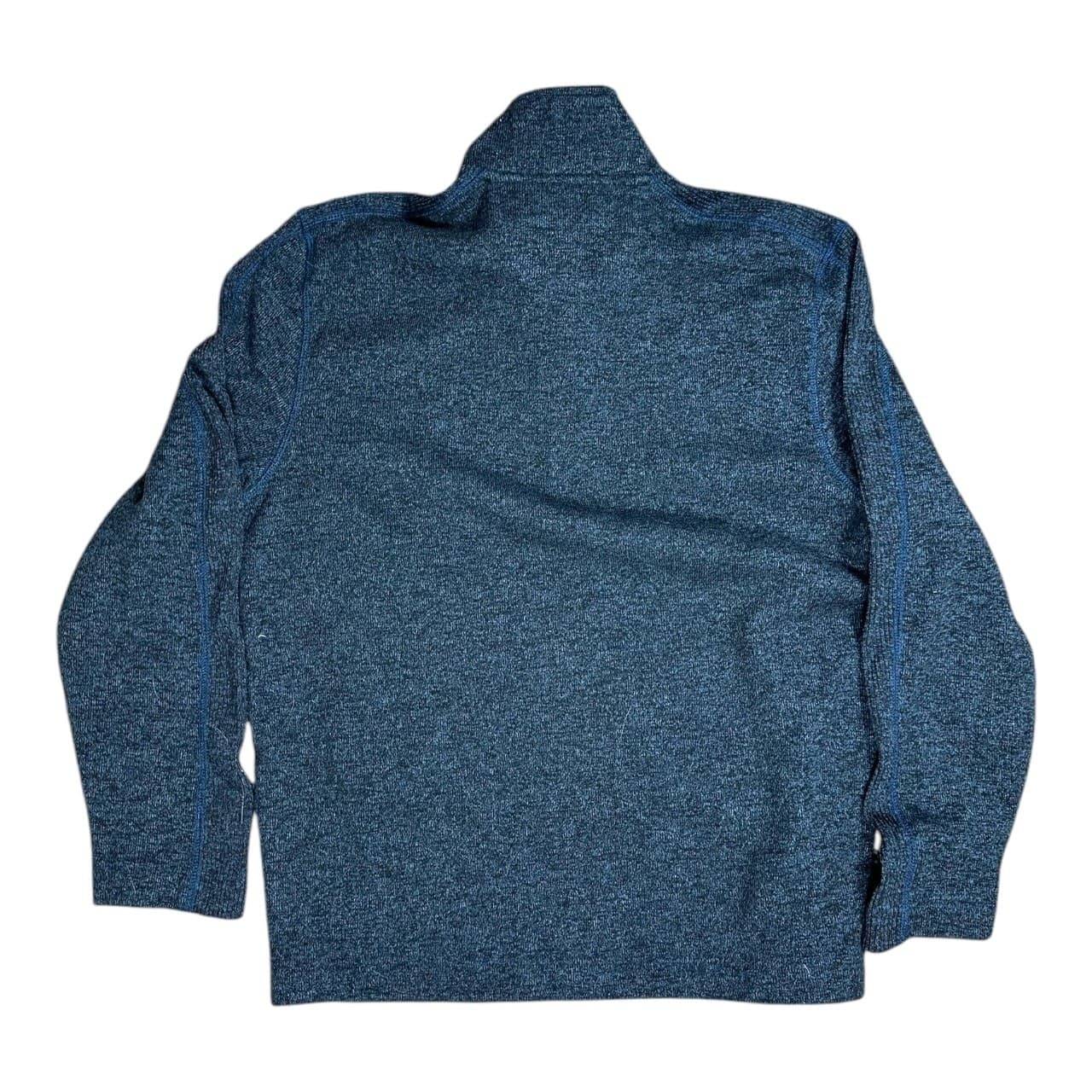 Van Heusen Men’s XL Navy Quarter-Button Textured Pullover Sweater - Thumbnail 2