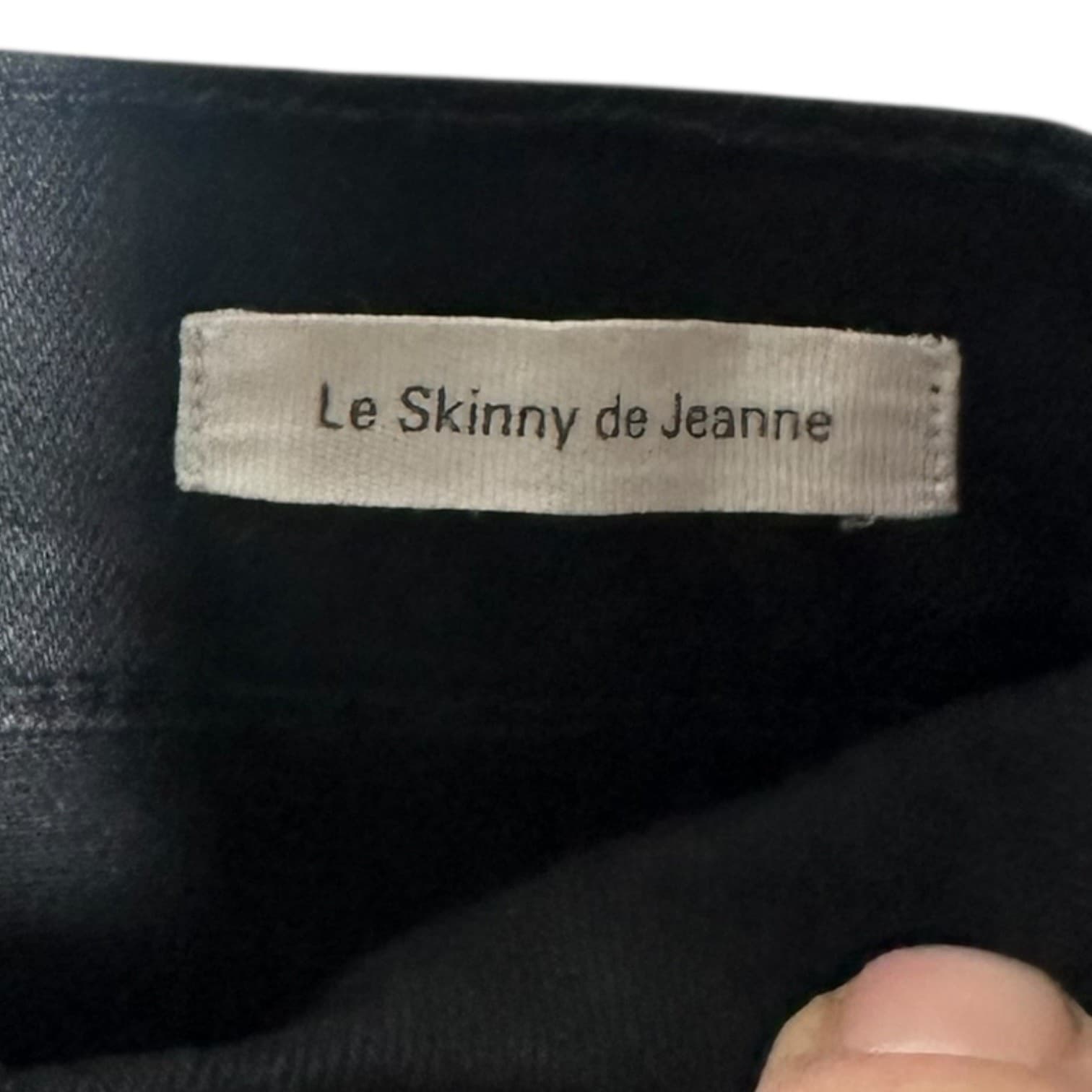 FRAME Le Skinny de Jeanne Black Distressed Ripped Skinny Jeans Women's Size 24 - Thumbnail 6