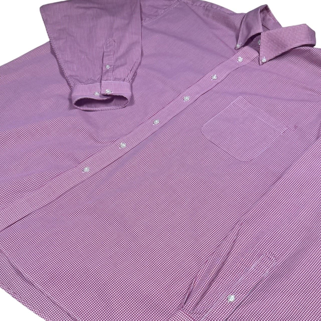 Van Heusen Men's XXL Red Plaid Button-Down Long Sleeve Collared Shirt - Thumbnail 6