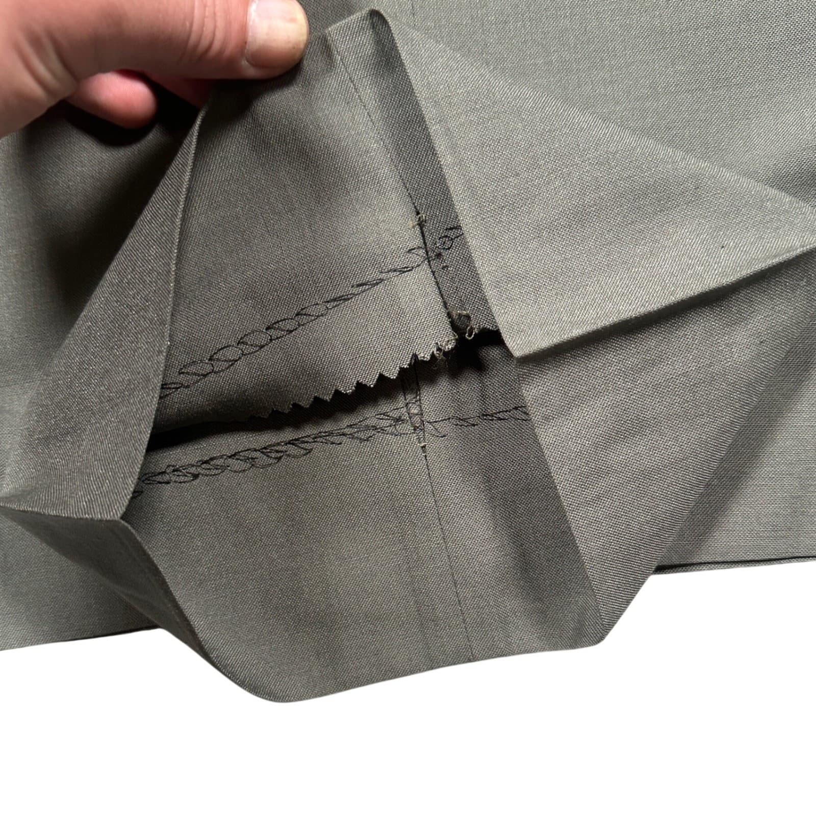 Norm Thompson Dress Pants Mens 44 Long Gray Excellent Pleated Worsted Wool Blend - Thumbnail 6