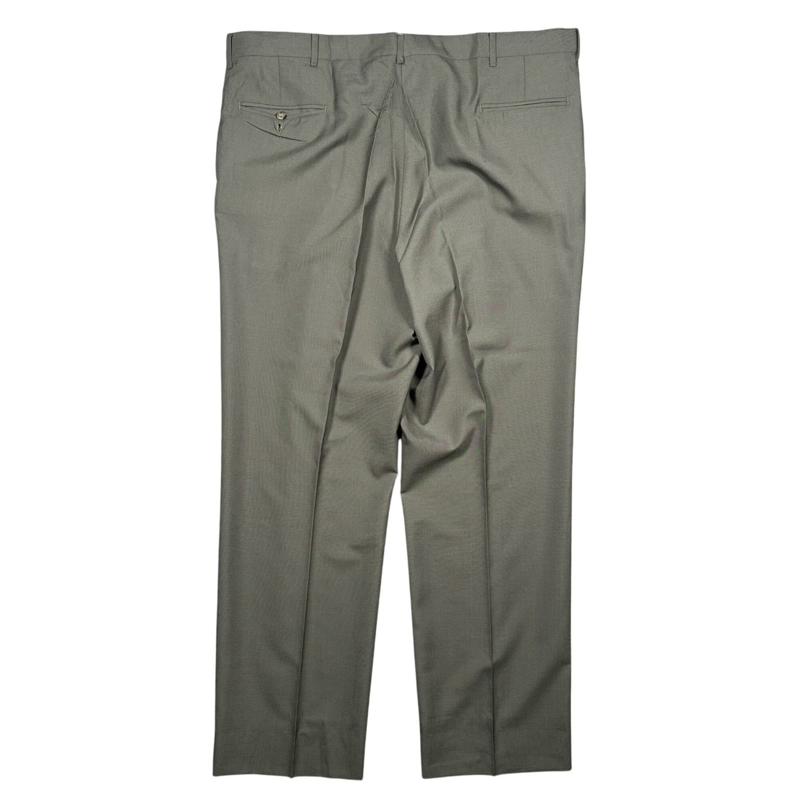 Norm Thompson Dress Pants Mens 44 Long Gray Excellent Pleated Worsted Wool Blend - Thumbnail 5