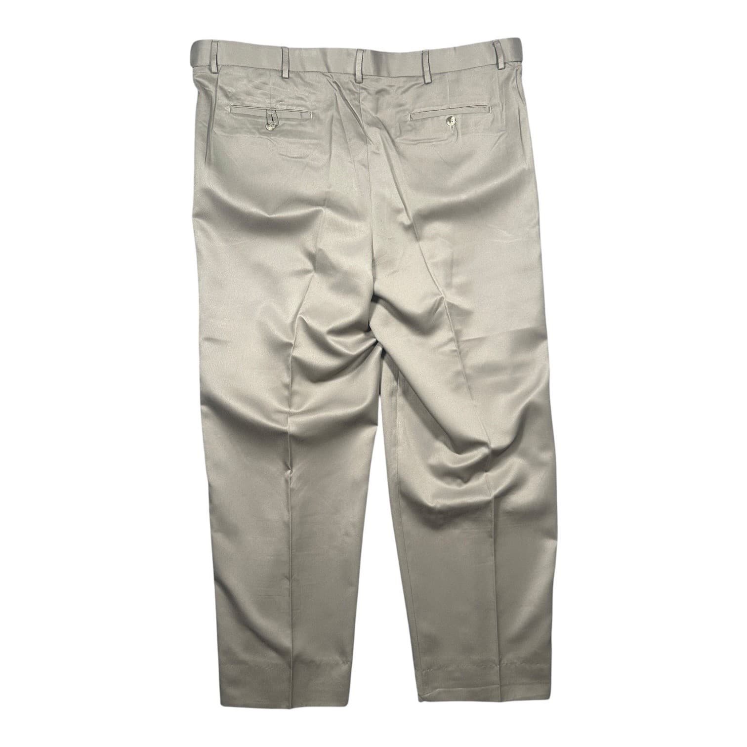 Roundtree & Yorke Dress Pants Mens 44x34 Taupe Excellent Pleated Easy Care Poly - Thumbnail 5
