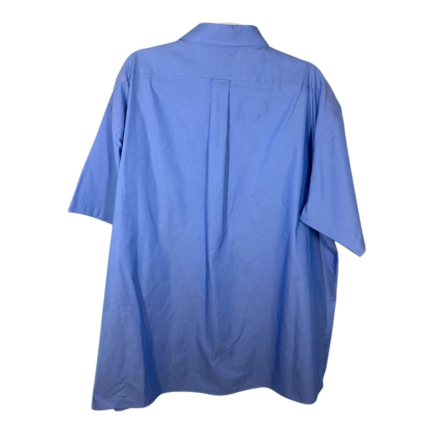 Roundtree & Yorke Men's XXL Blue Short Sleeve Button-Down Shirt | Classic Casual - Thumbnail 2