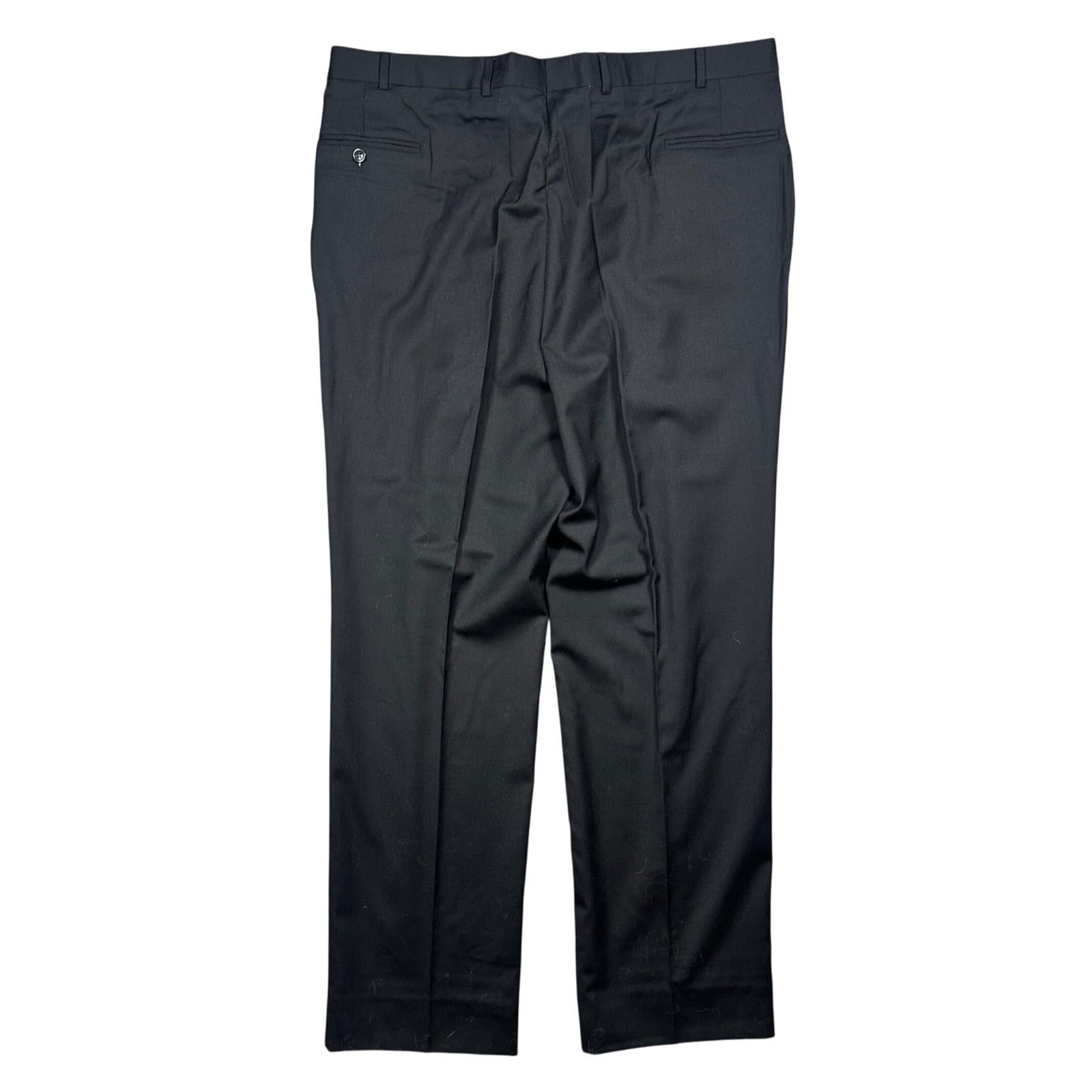 Palm Beach Suit Men Black Excellent 100% Pure Wool 3 Button Pleated Hartmarx - Thumbnail 6
