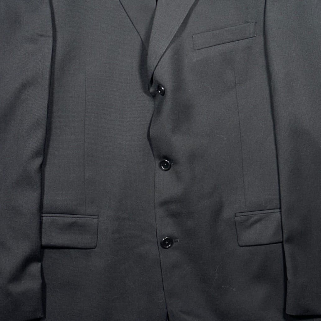 Palm Beach Suit Men Black Excellent 100% Pure Wool 3 Button Pleated Hartmarx - Thumbnail 9