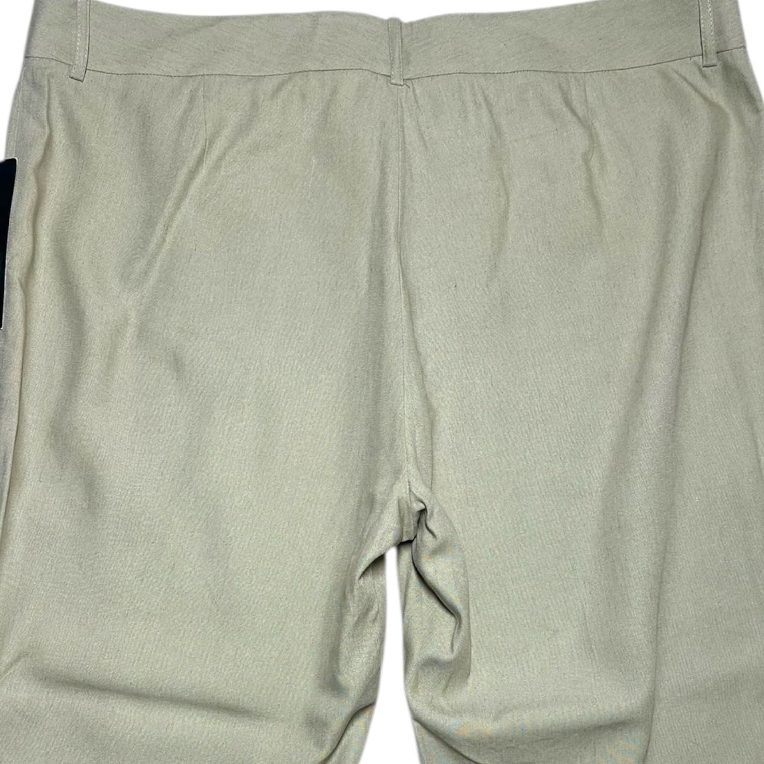 Alex Marie Thyme Linen Blend Cropped Pants Women Size 16 Flat Front Cuffed - Thumbnail 4