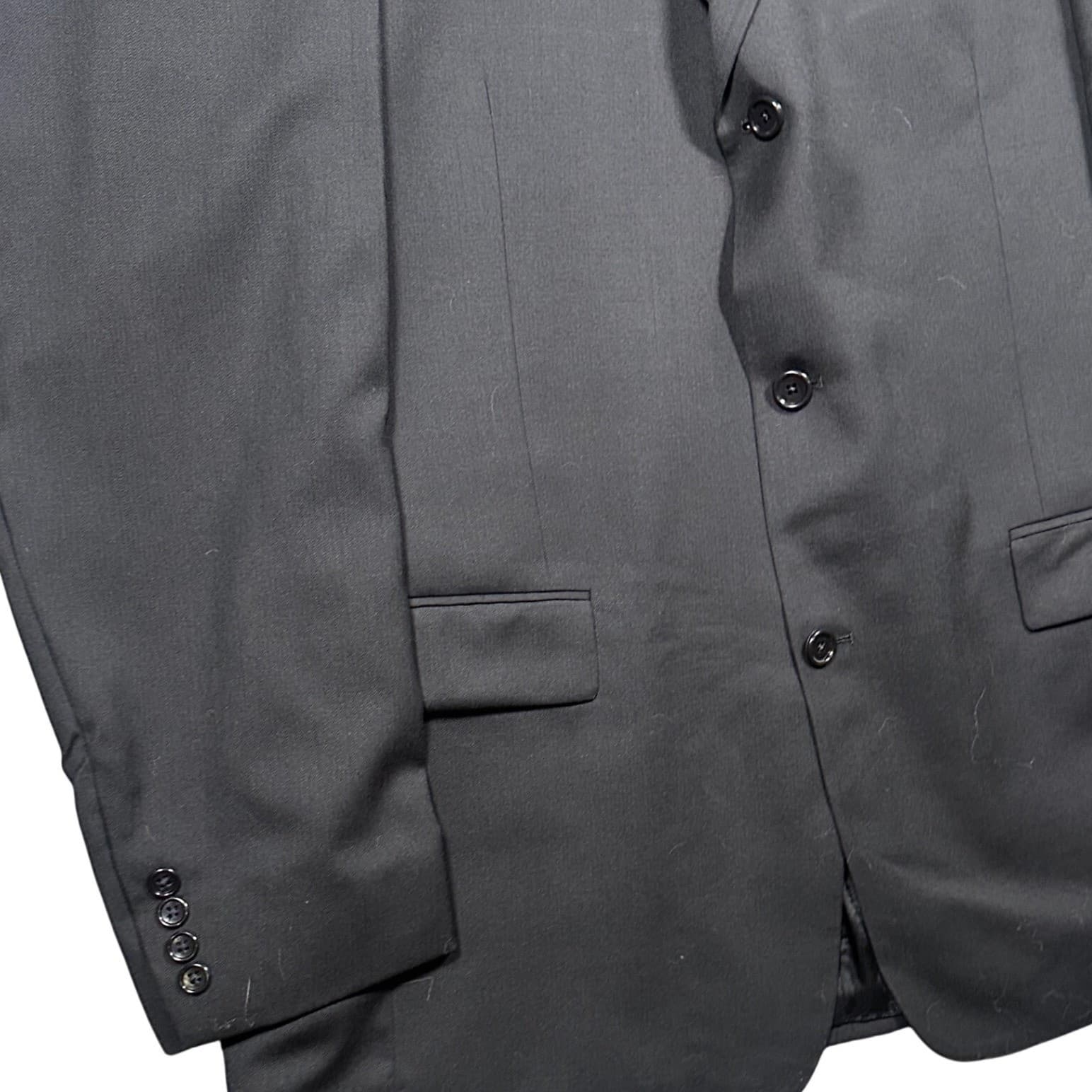 Palm Beach Suit Men Black Excellent 100% Pure Wool 3 Button Pleated Hartmarx - Thumbnail 10