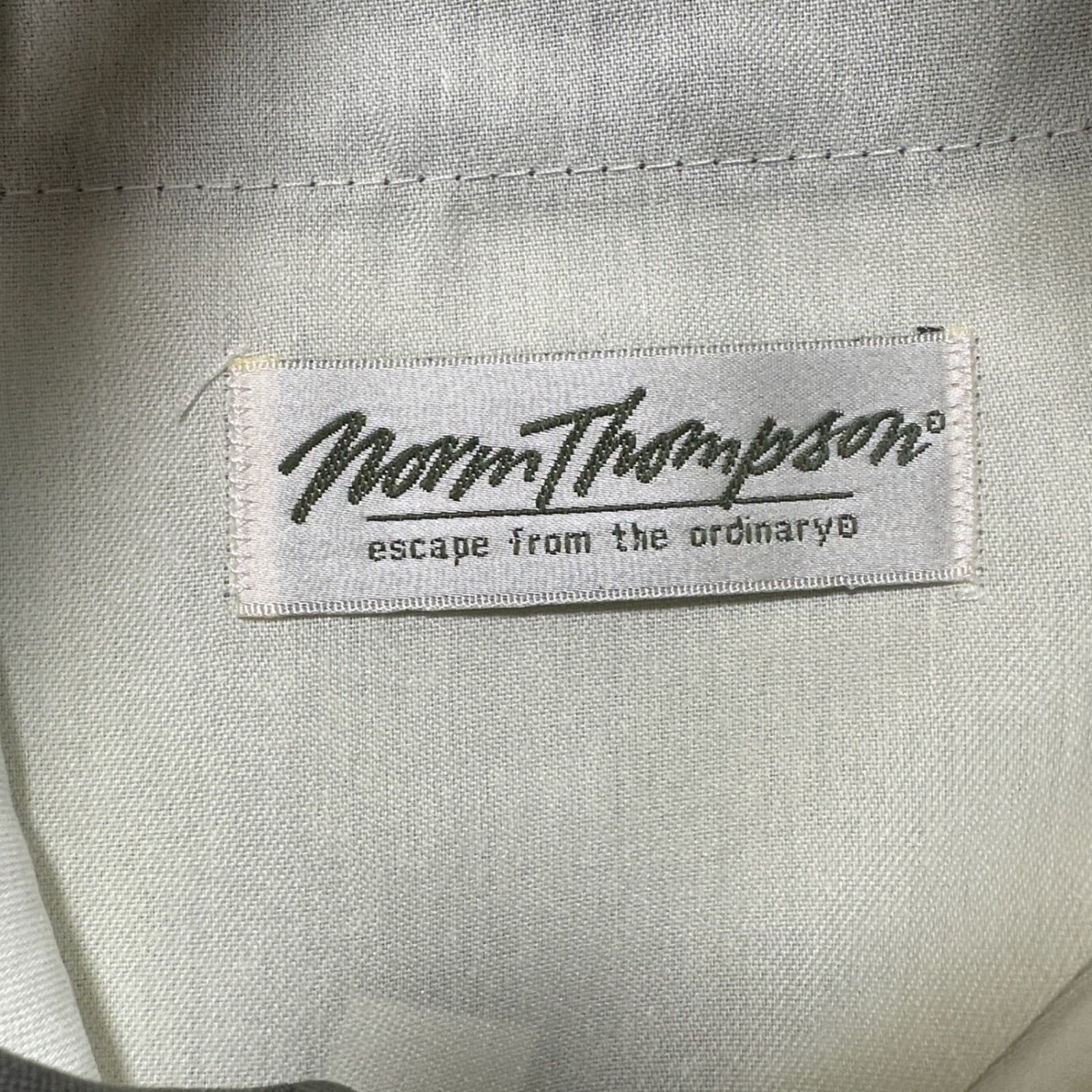 Norm Thompson Dress Pants Mens 44 Long Gray Excellent Pleated Worsted Wool Blend - Thumbnail 7
