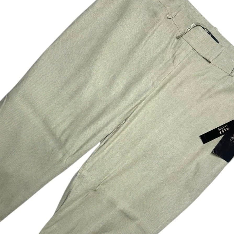 Alex Marie Thyme Linen Blend Cropped Pants Women Size 16 Flat Front Cuffed - Thumbnail 5