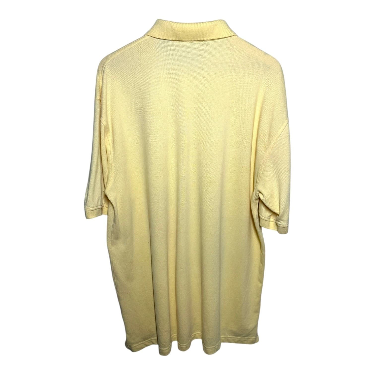 Roundtree & Yorke Men's Size XL Pale Yellow Short Sleeve Polo Shirt Cotton - Thumbnail 3
