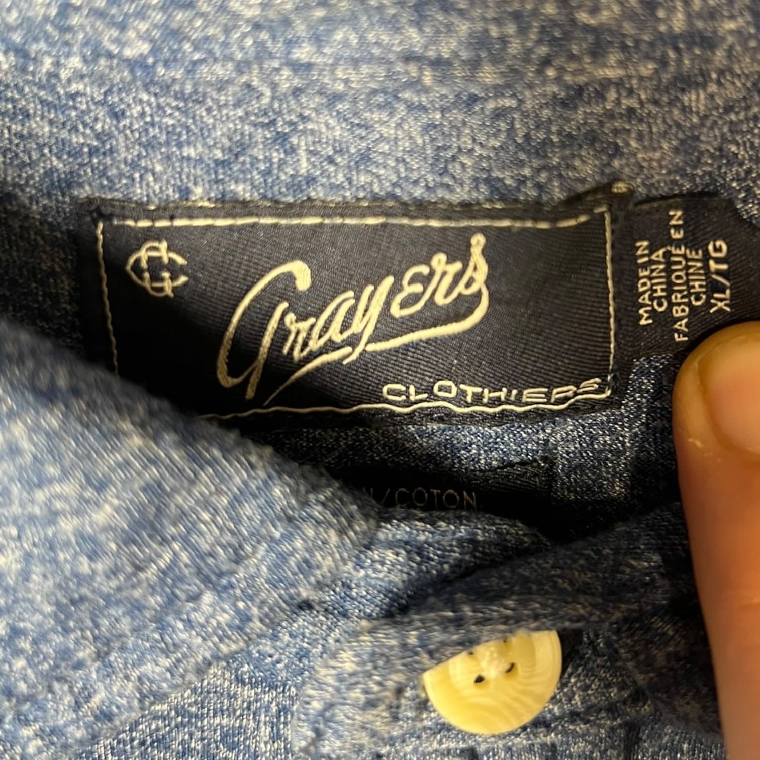 Grayers Clothiers Men’s XL Blue Polo Shirt – Classic Casual Style - Thumbnail 3