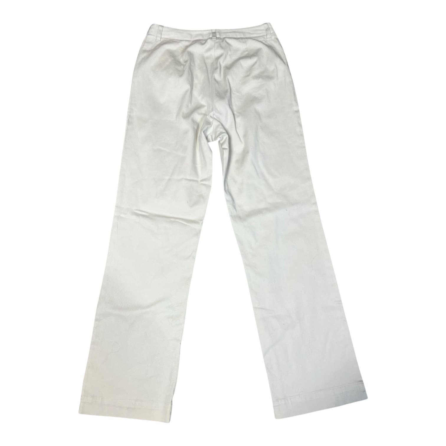 HAROLDS Women's White Wide Leg Trousers Classic Fit Casual Pants Size 0 - Thumbnail 2