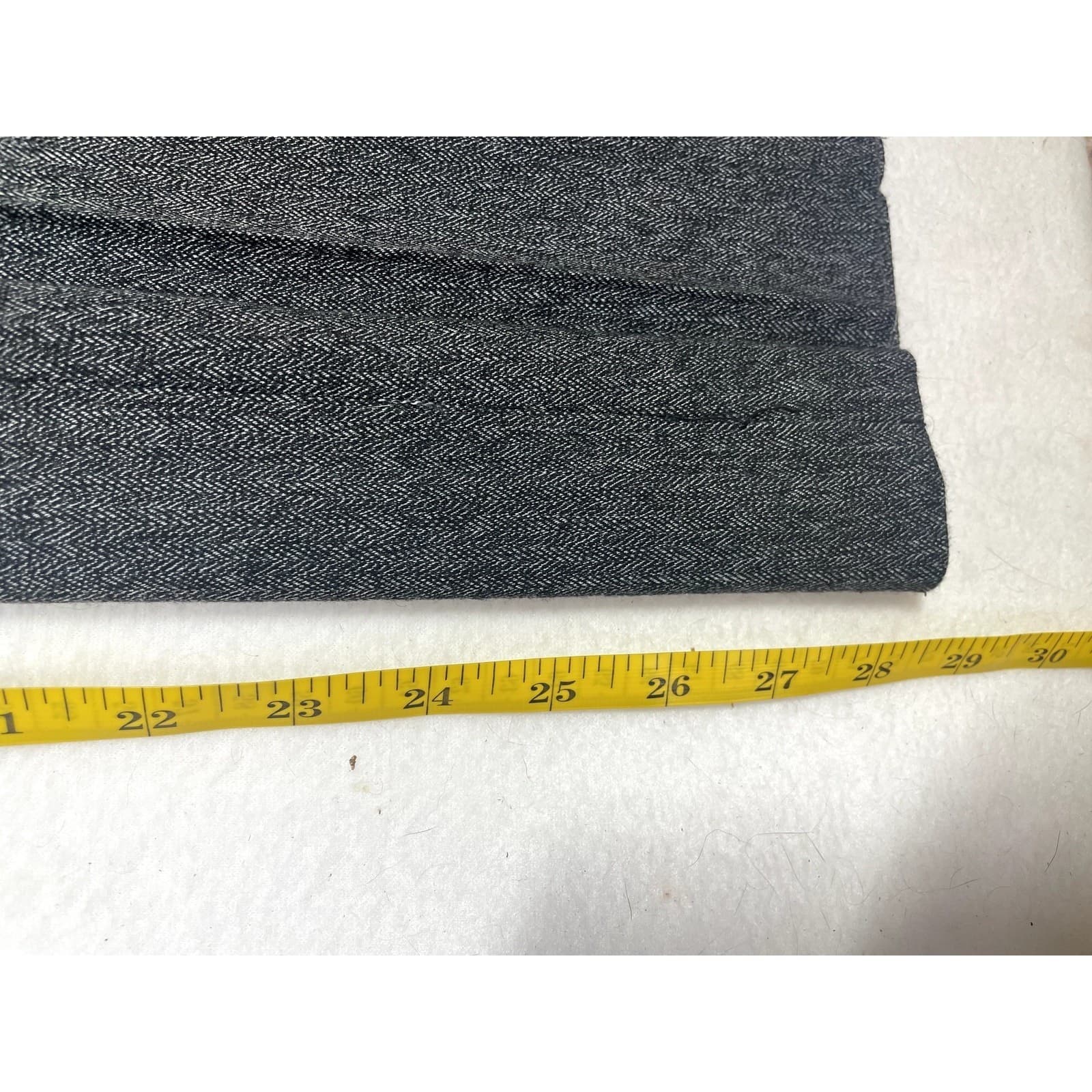 Larry Levine Stretch Gray Herringbone Wide Leg Dress Pants Women's Size 12 - Thumbnail 7