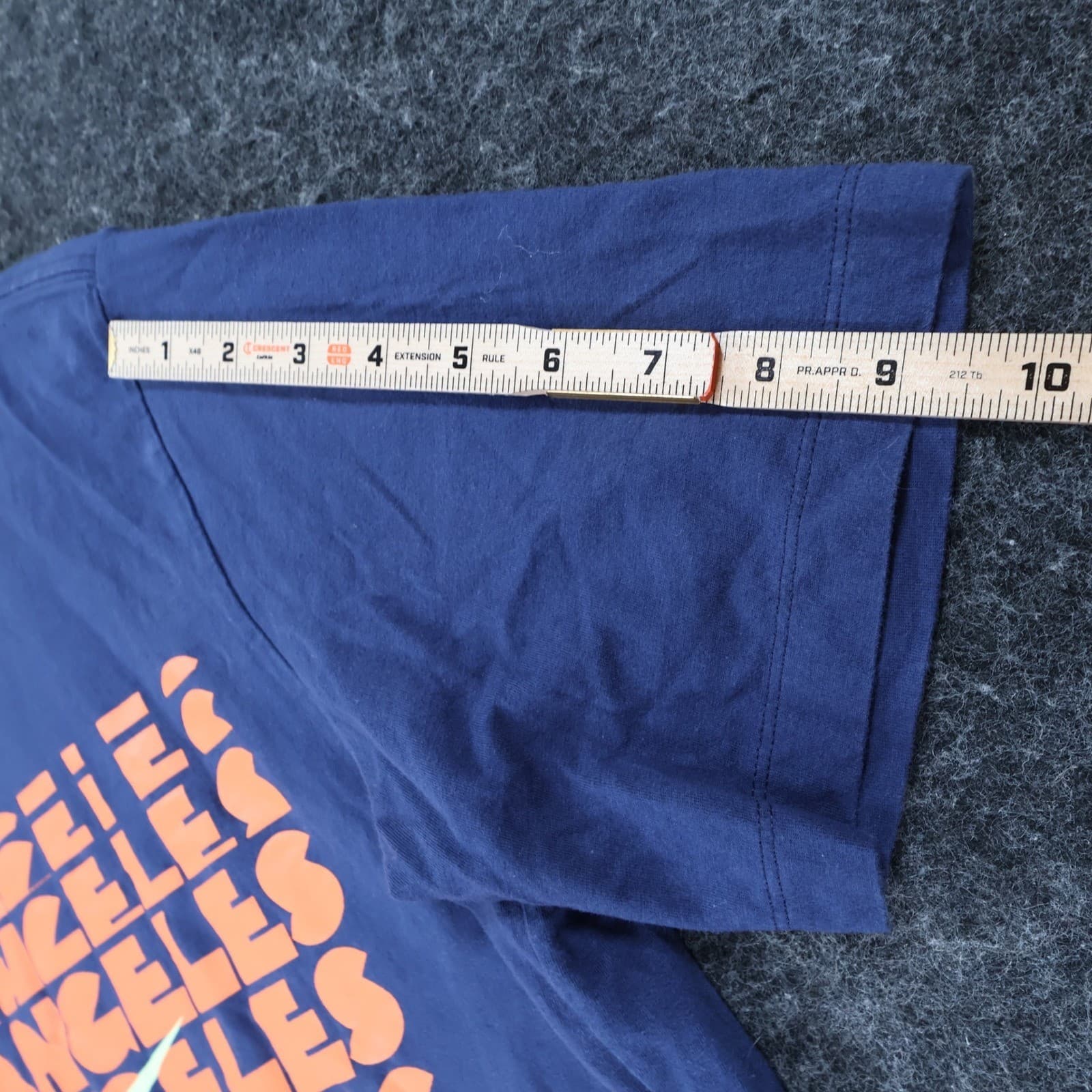Nike T-Shirt Mens Medium Blue Cotton Los Angeles Graphic Swoosh Short Sleeve Tee - Thumbnail 3