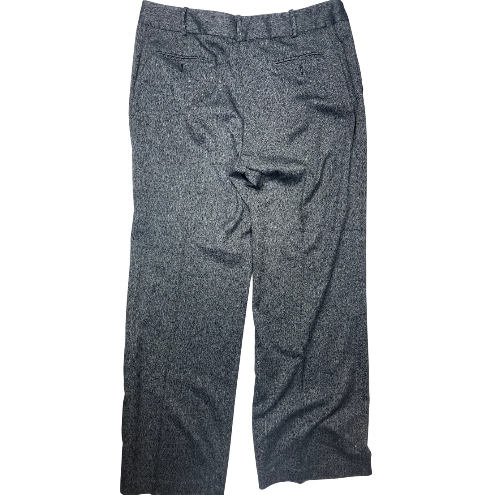 Larry Levine Stretch Gray Herringbone Wide Leg Dress Pants Women's Size 12 - Thumbnail 2