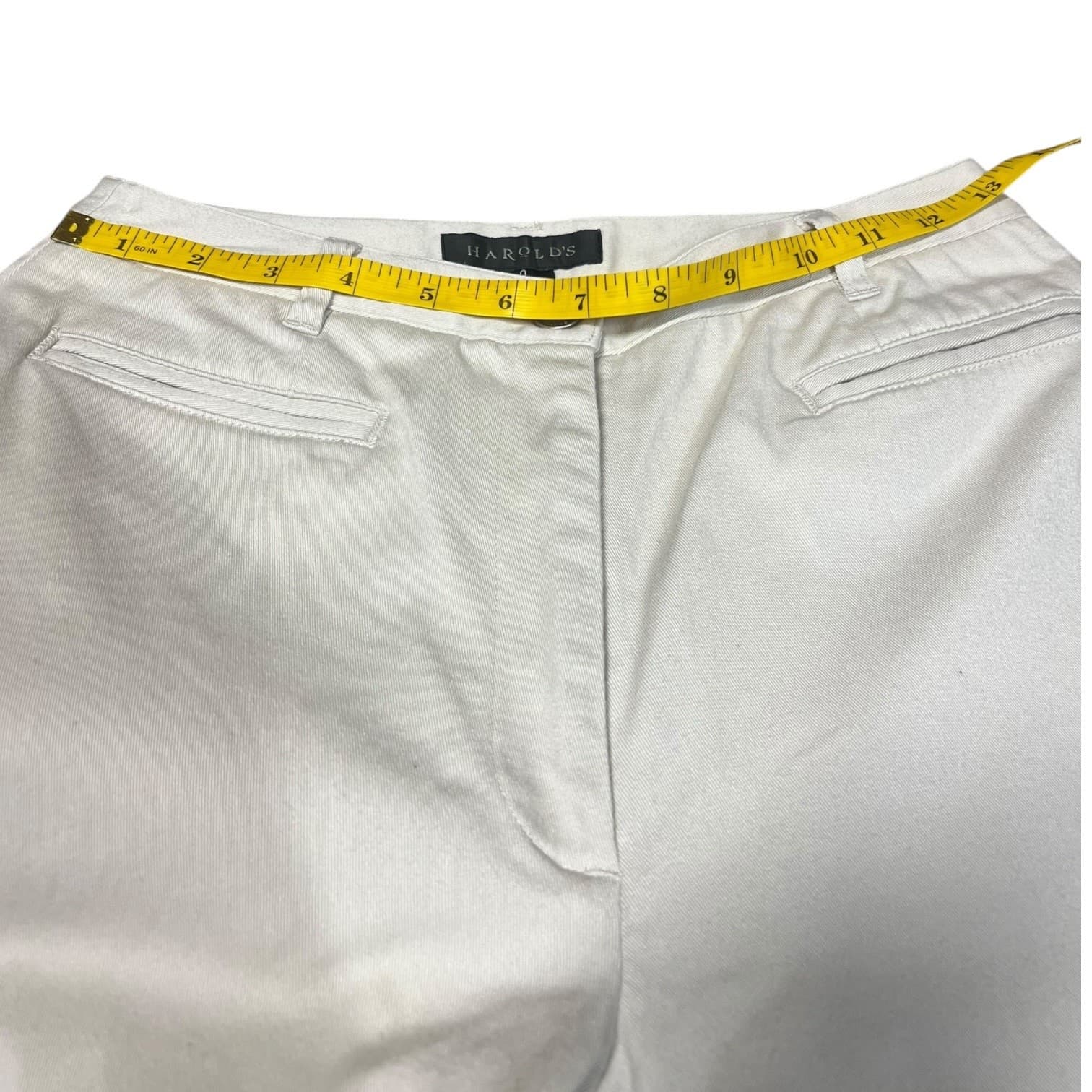 HAROLDS Women's White Wide Leg Trousers Classic Fit Casual Pants Size 0 - Thumbnail 3