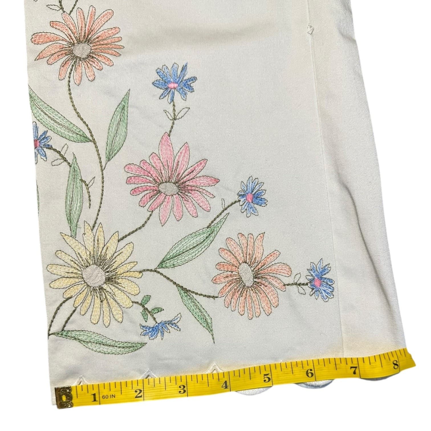 Harold’s Women’s White Floral Pants Size 0 Vintage Denim - Thumbnail 6