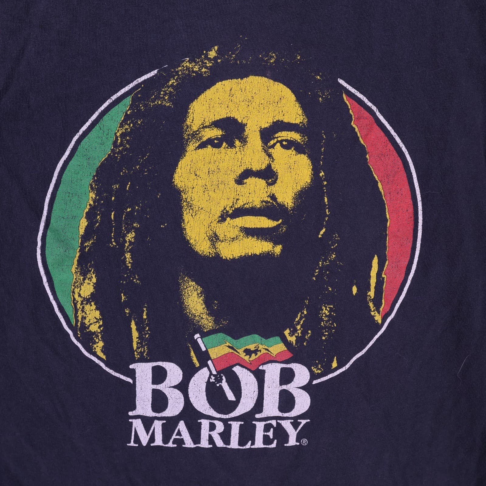 Zion Bob Marley T-Shirt Mens L Black Cotton Regular Fit Graphic Reggae Music Tee - Thumbnail 2