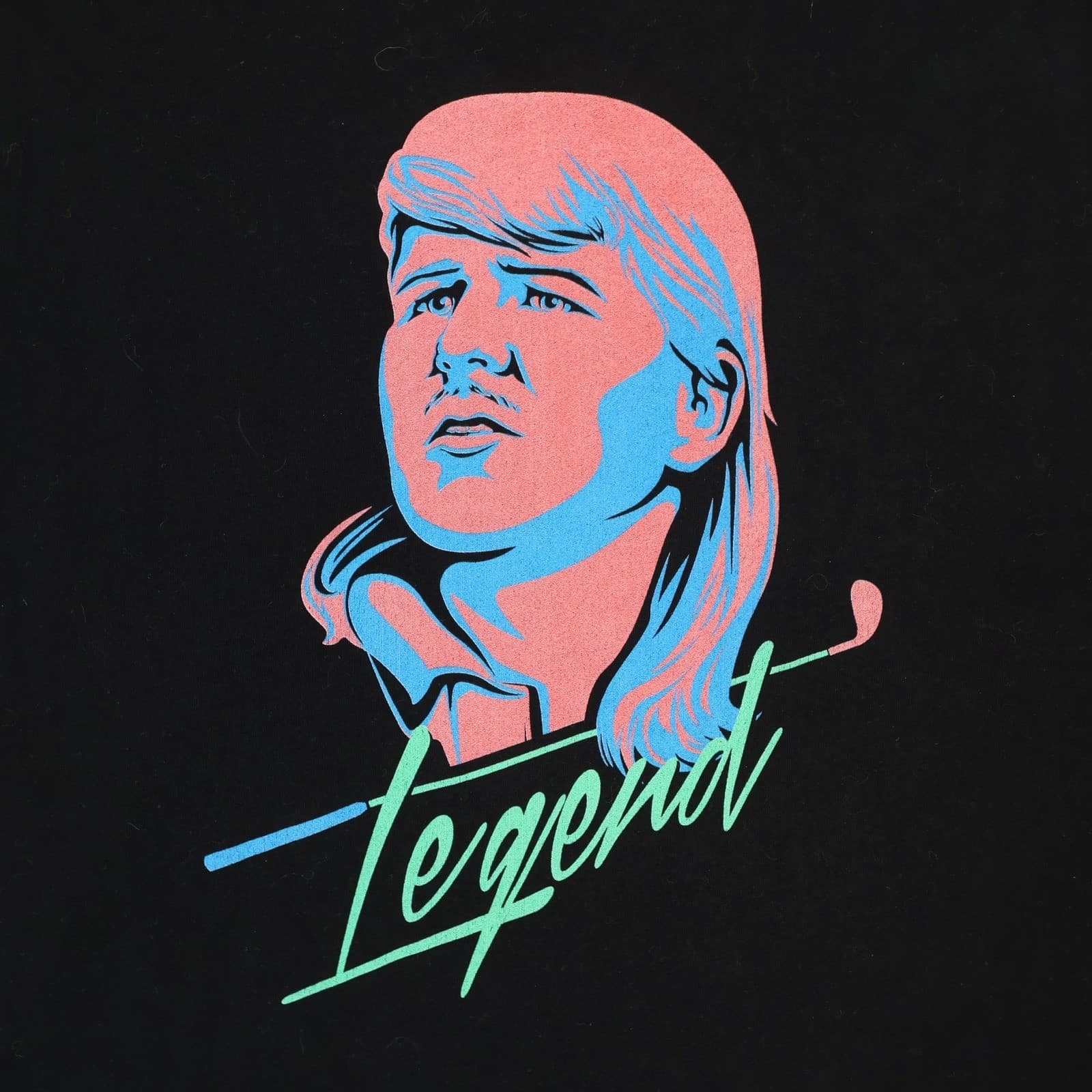 Unbranded John Daly Legend Graphic T-Shirt Mens XL Black Cotton Regular Golf Tee - Thumbnail 3