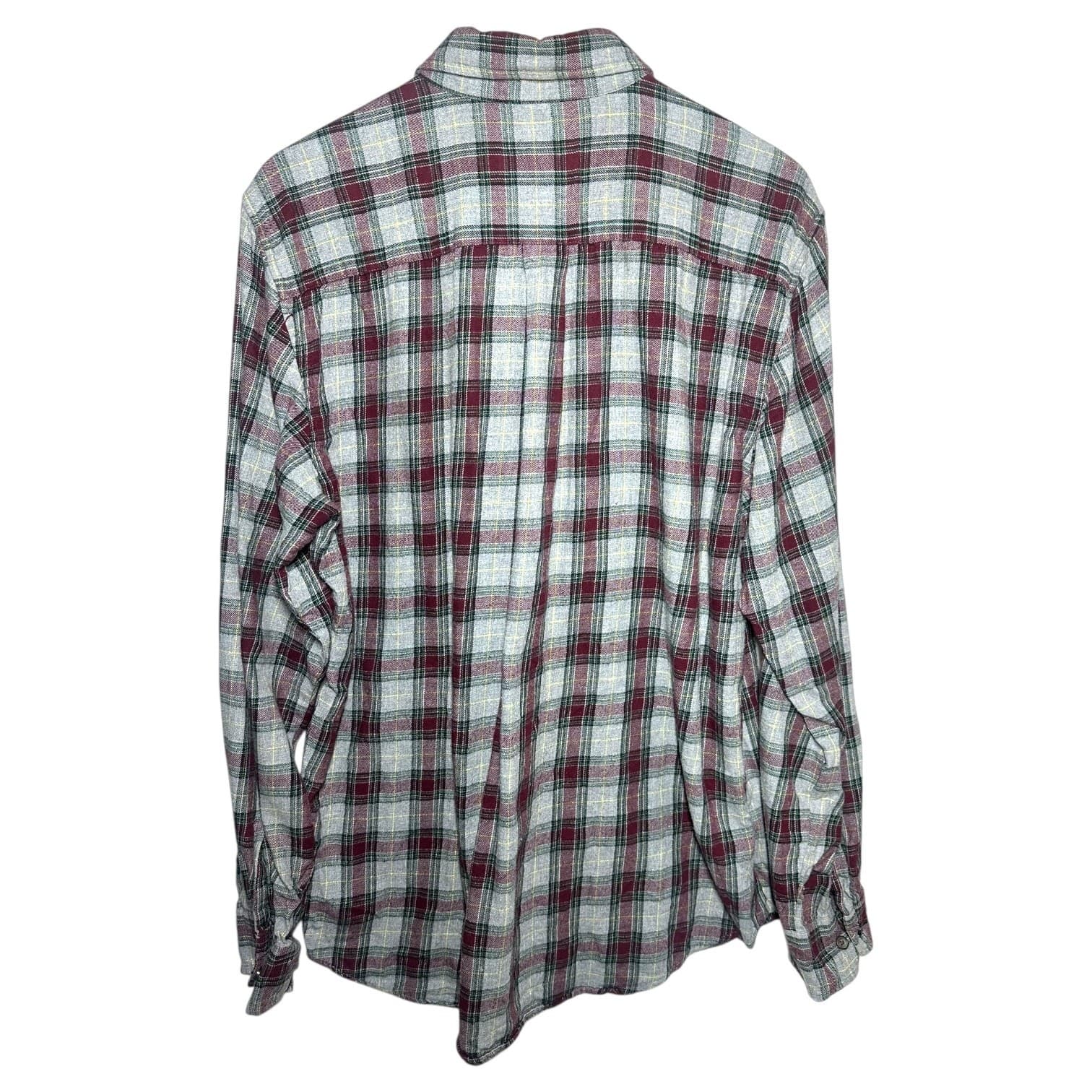 St. John's Bay Men's Size L Classic Fit Plaid Flannel Shirt Button Up - Thumbnail 5