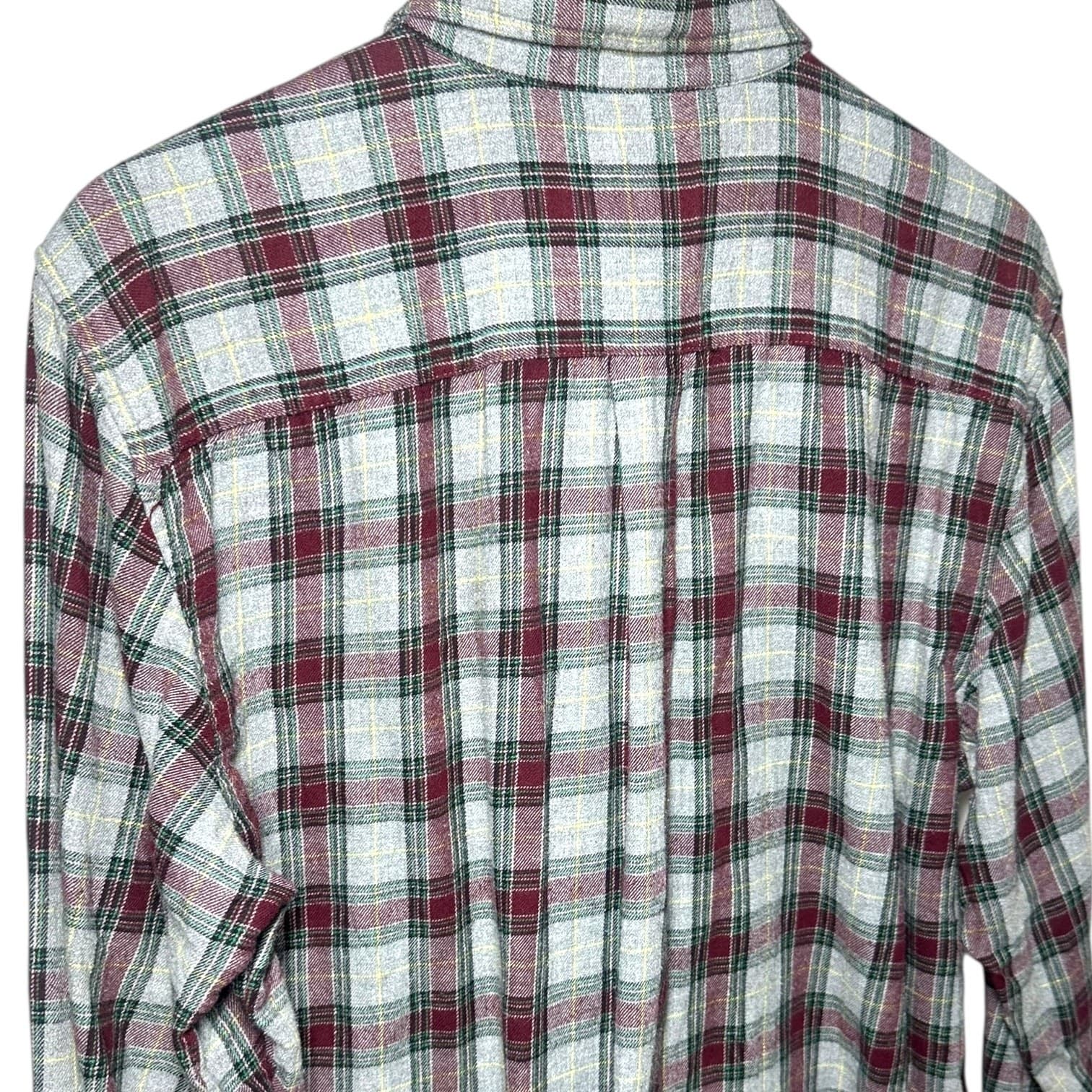 St. John's Bay Men's Size L Classic Fit Plaid Flannel Shirt Button Up - Thumbnail 6