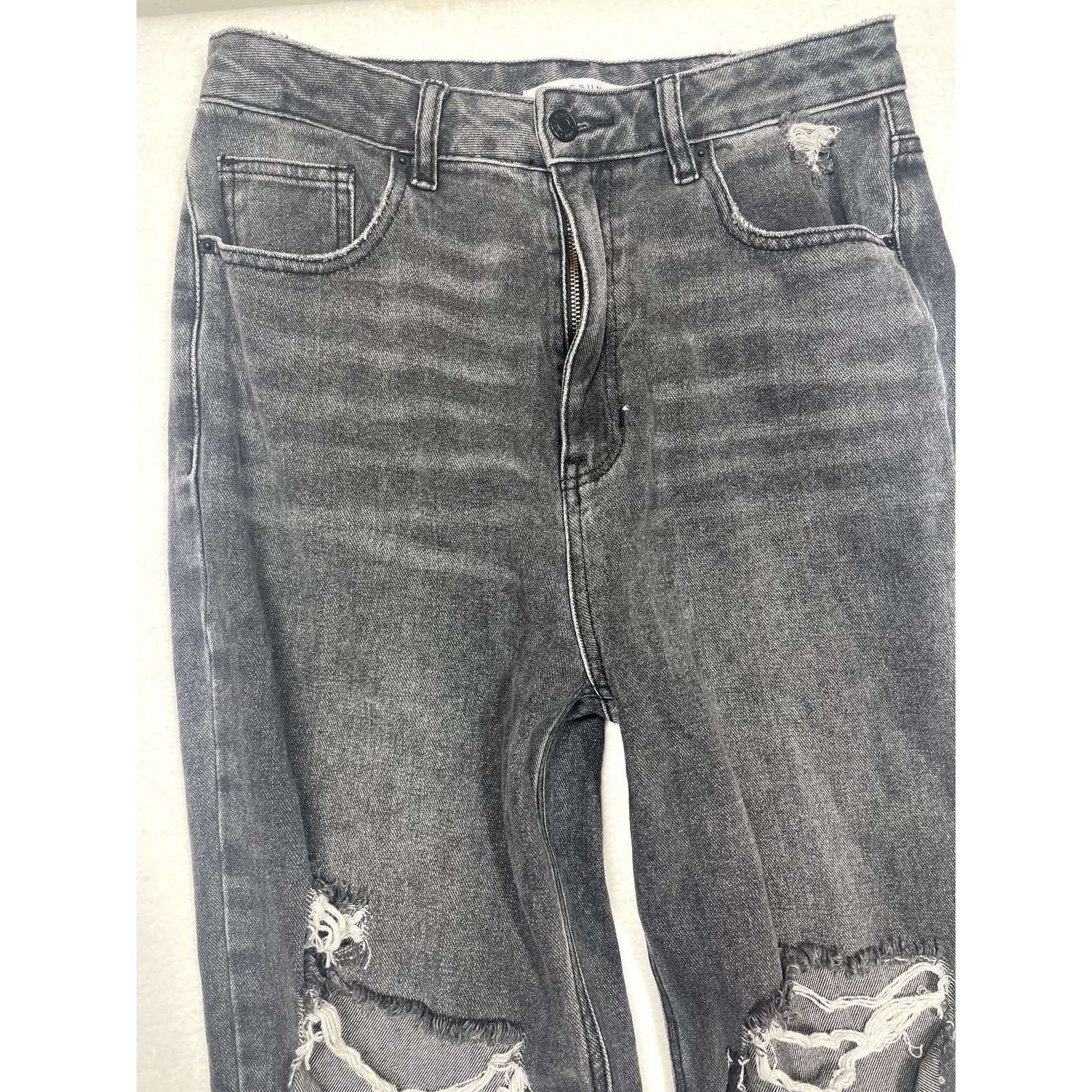 Pacsun Women’s Size 29 Black Distressed Boyfriend Jeans | Relaxed Fit - Thumbnail 2