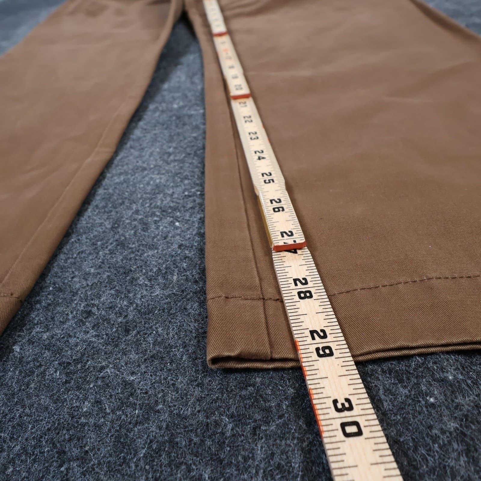 Cremieux Chino Pants Mens 36x29 Brown 100% Cotton Regular Fit Casual Trousers - Thumbnail 4