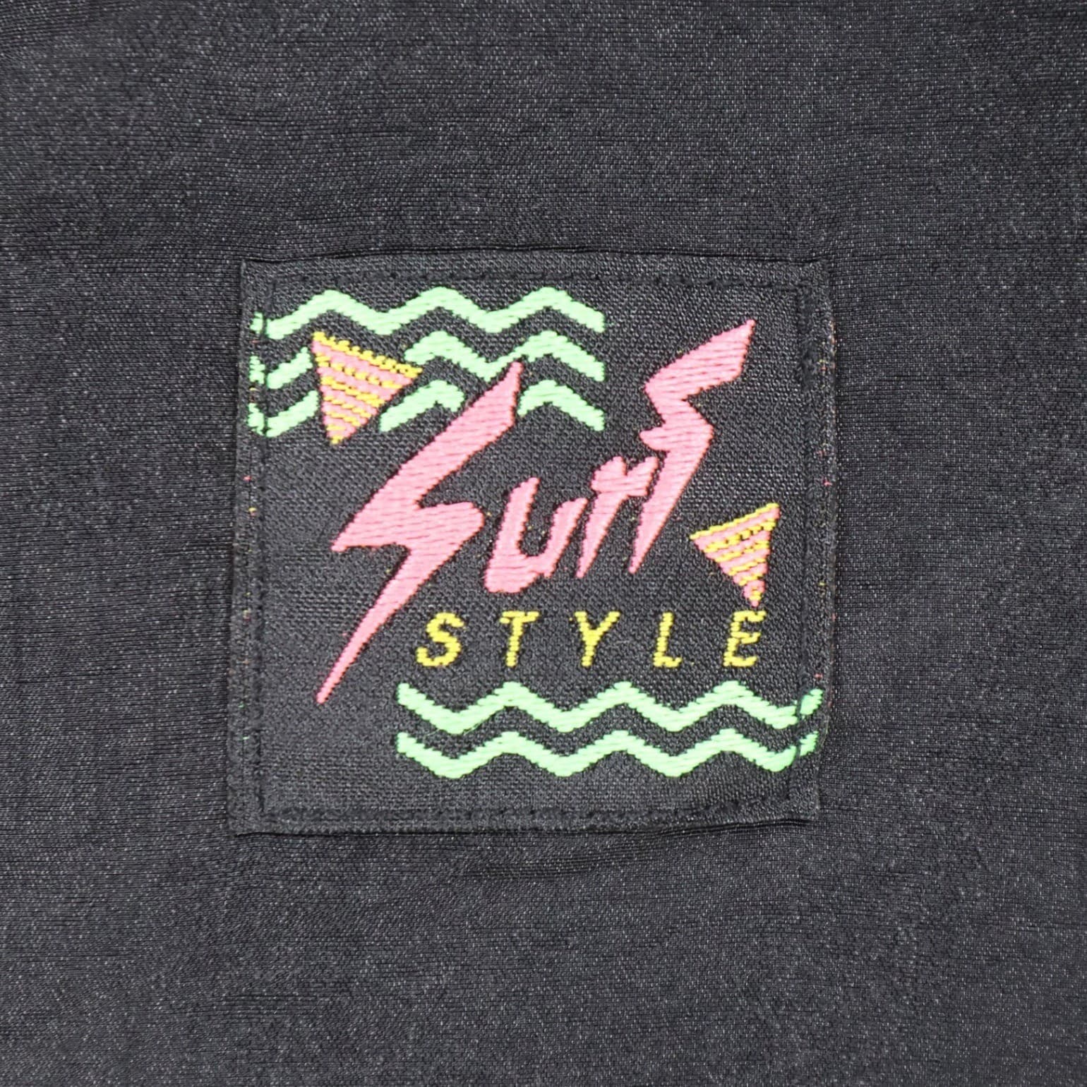 Surf Style Bomber Jacket Mens XXL Black Polyester Blend Regular Windbreaker Zip - Thumbnail 9