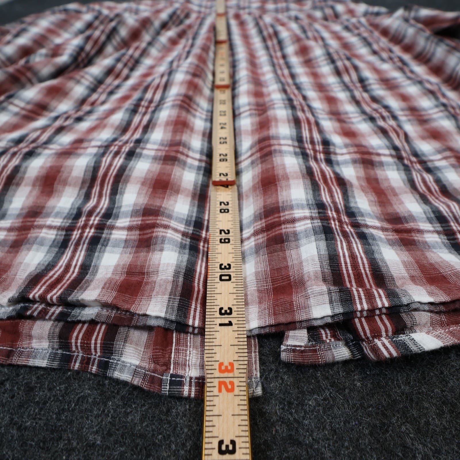 Roper Button Down Shirt Mens XL Red Plaid 100% Cotton Regular Western Casual - Thumbnail 5