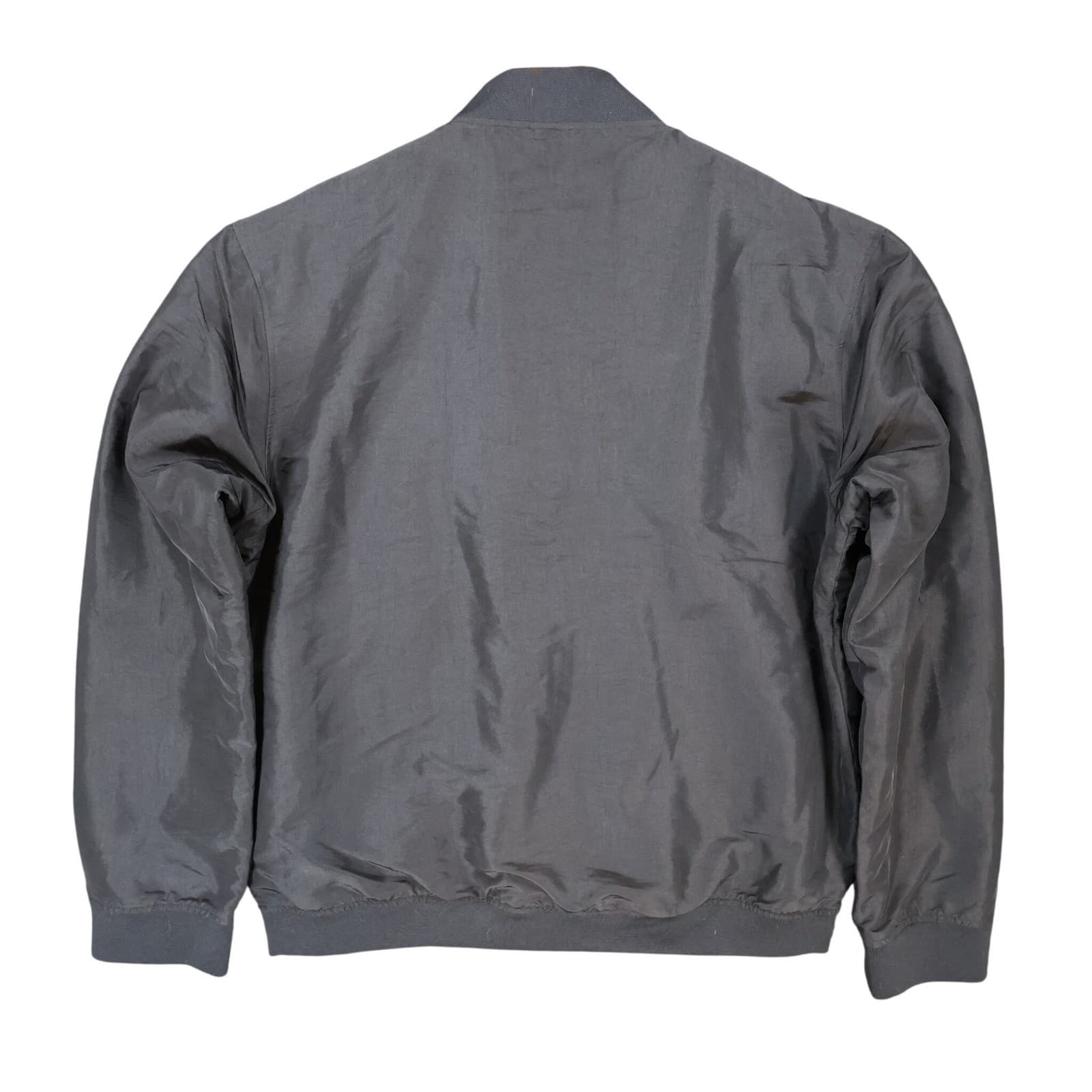 Surf Style Bomber Jacket Mens XXL Black Polyester Blend Regular Windbreaker Zip - Thumbnail 2