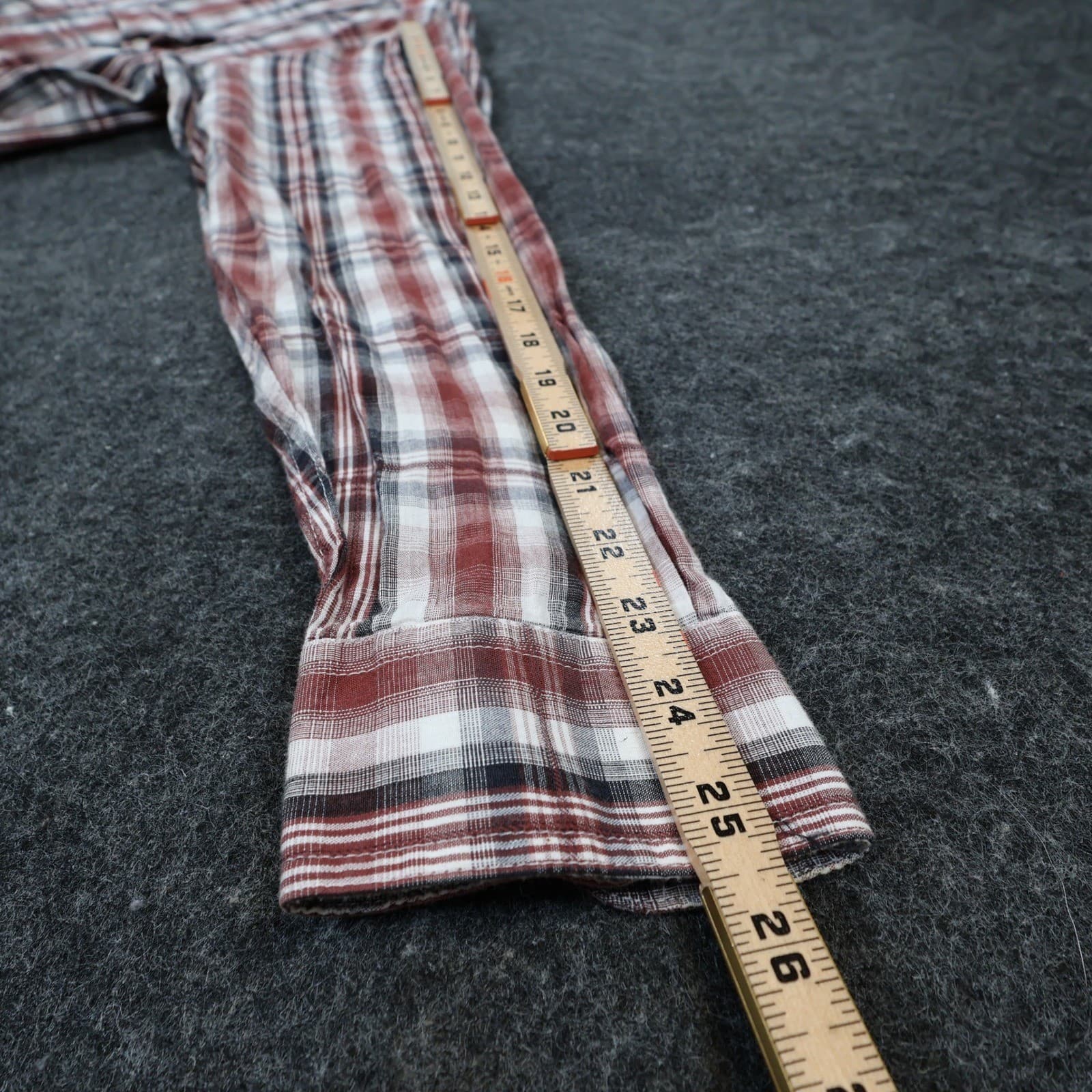Roper Button Down Shirt Mens XL Red Plaid 100% Cotton Regular Western Casual - Thumbnail 4