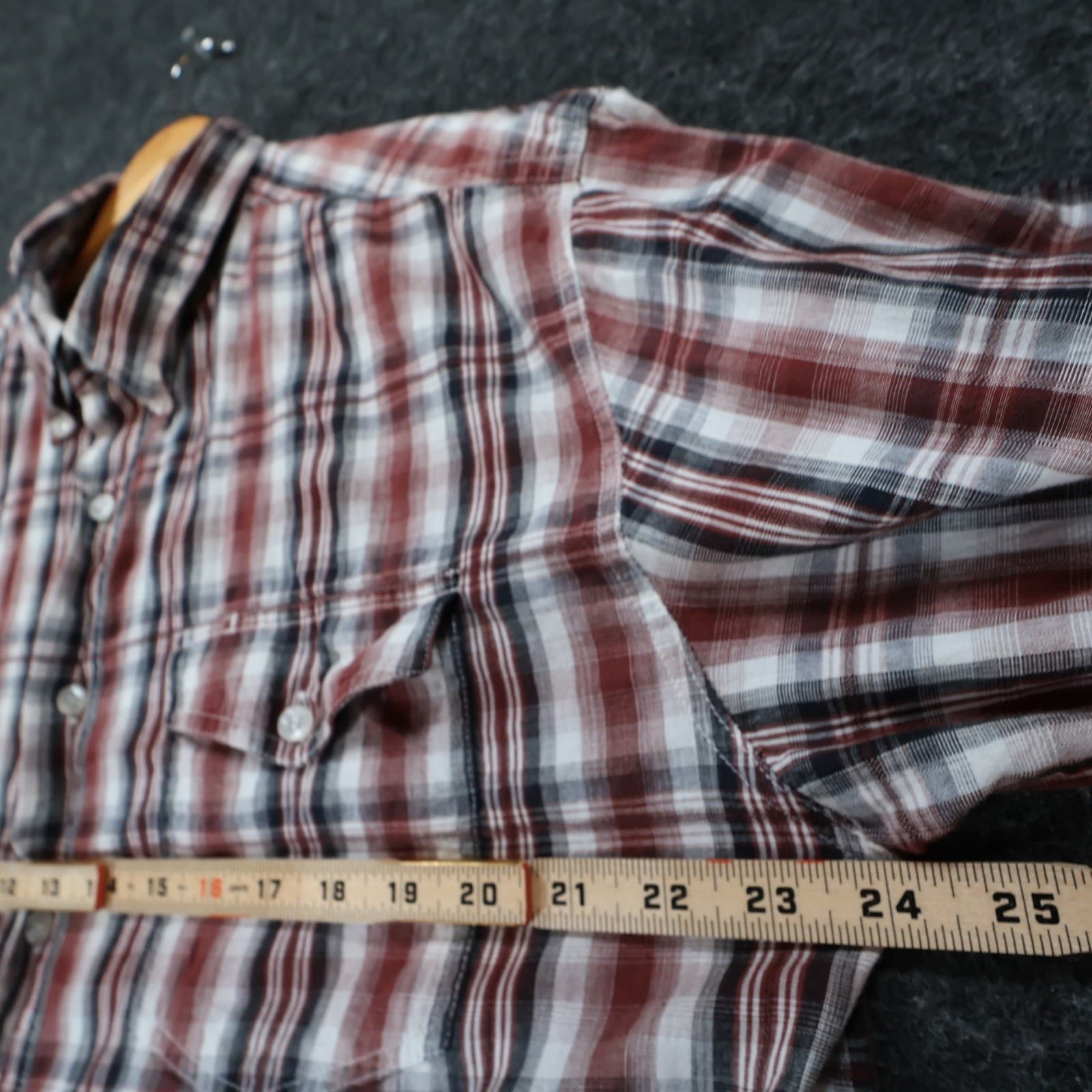 Roper Button Down Shirt Mens XL Red Plaid 100% Cotton Regular Western Casual - Thumbnail 3