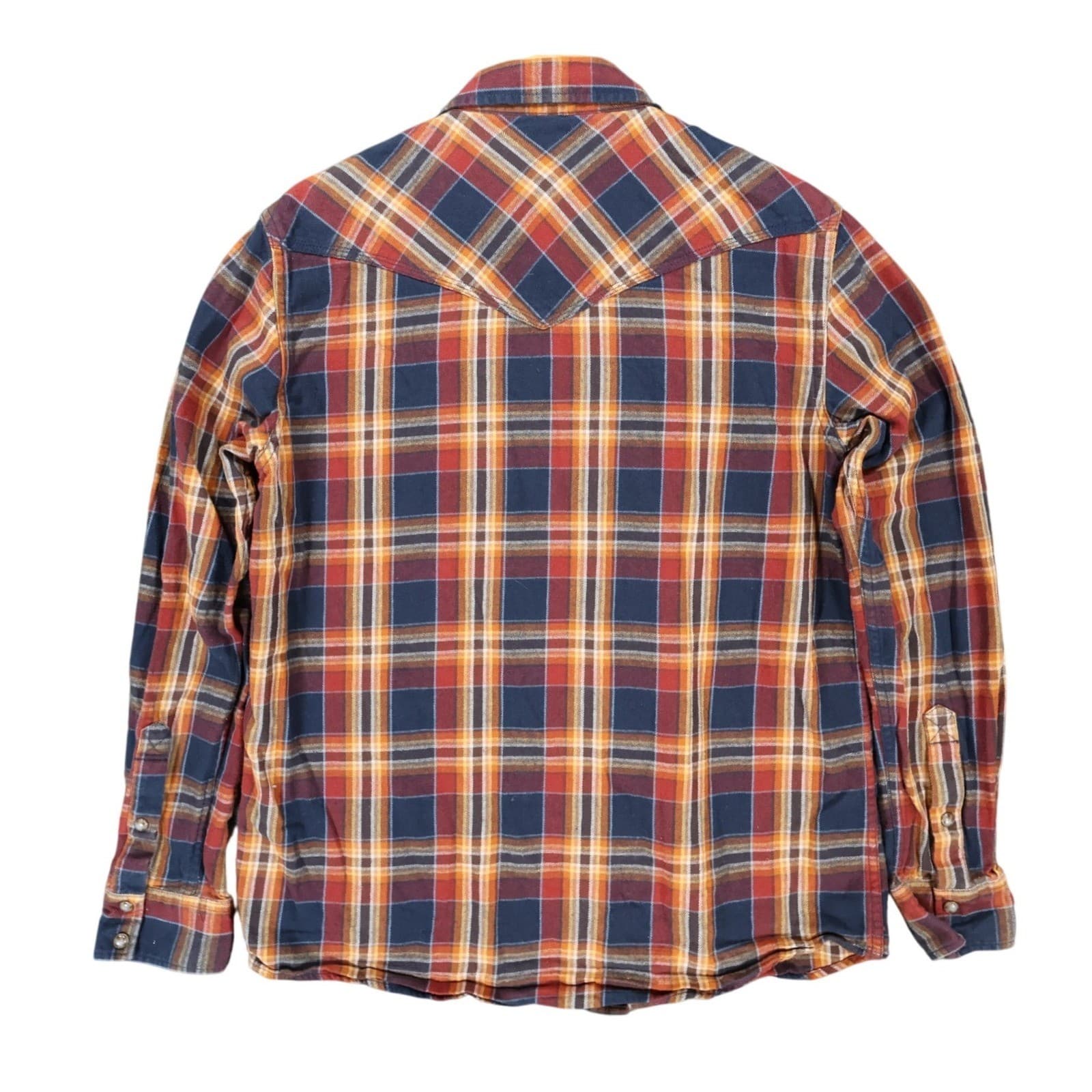 Moonshine Spirit Western Shirt Mens Small Multicolor Cotton Plaid Pearl Snap - Thumbnail 2