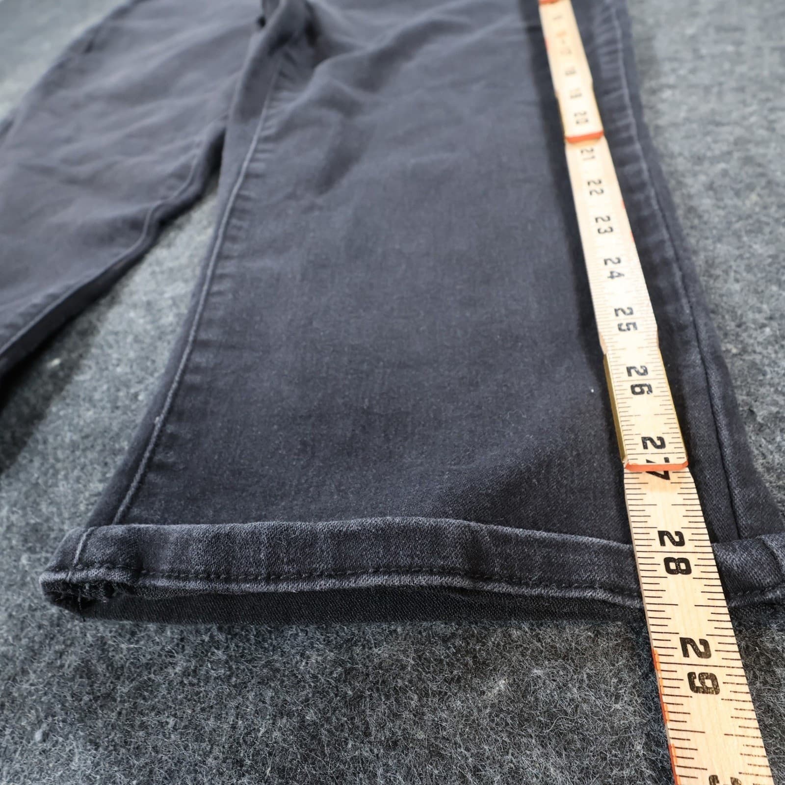 d.jeans Capri Pants Womens 14W Black Cotton Blend Slim Fit Stretch Cropped - Thumbnail 3