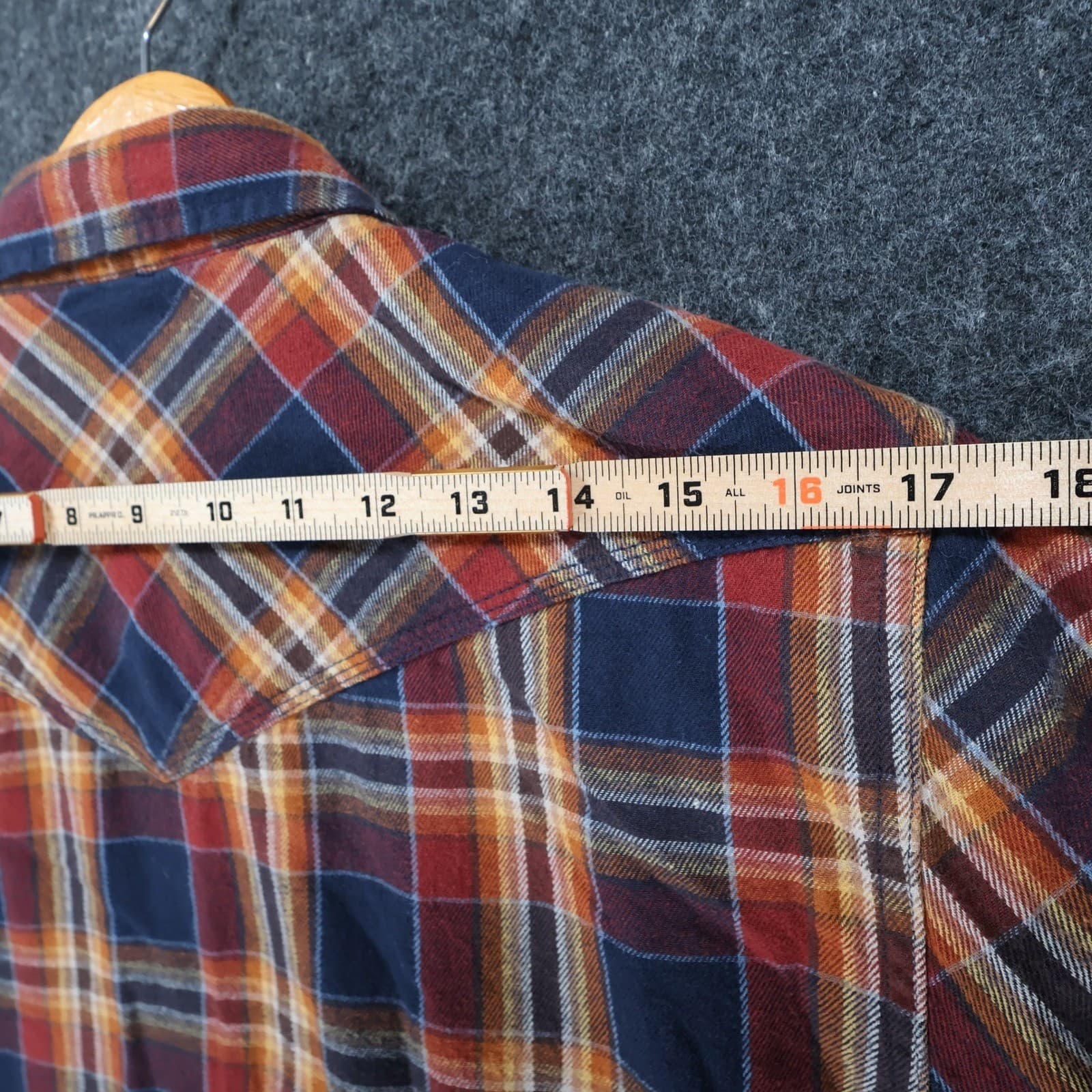 Moonshine Spirit Western Shirt Mens Small Multicolor Cotton Plaid Pearl Snap - Thumbnail 6