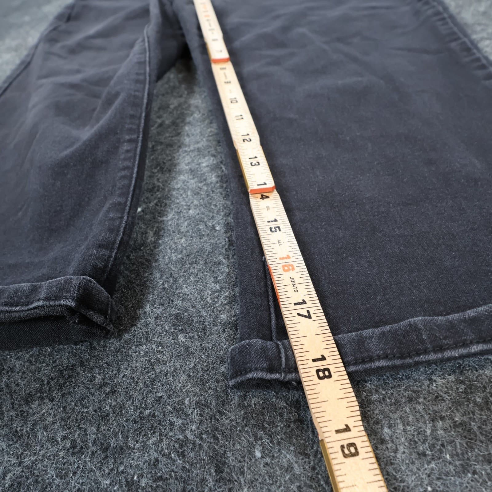 d.jeans Capri Pants Womens 14W Black Cotton Blend Slim Fit Stretch Cropped - Thumbnail 4