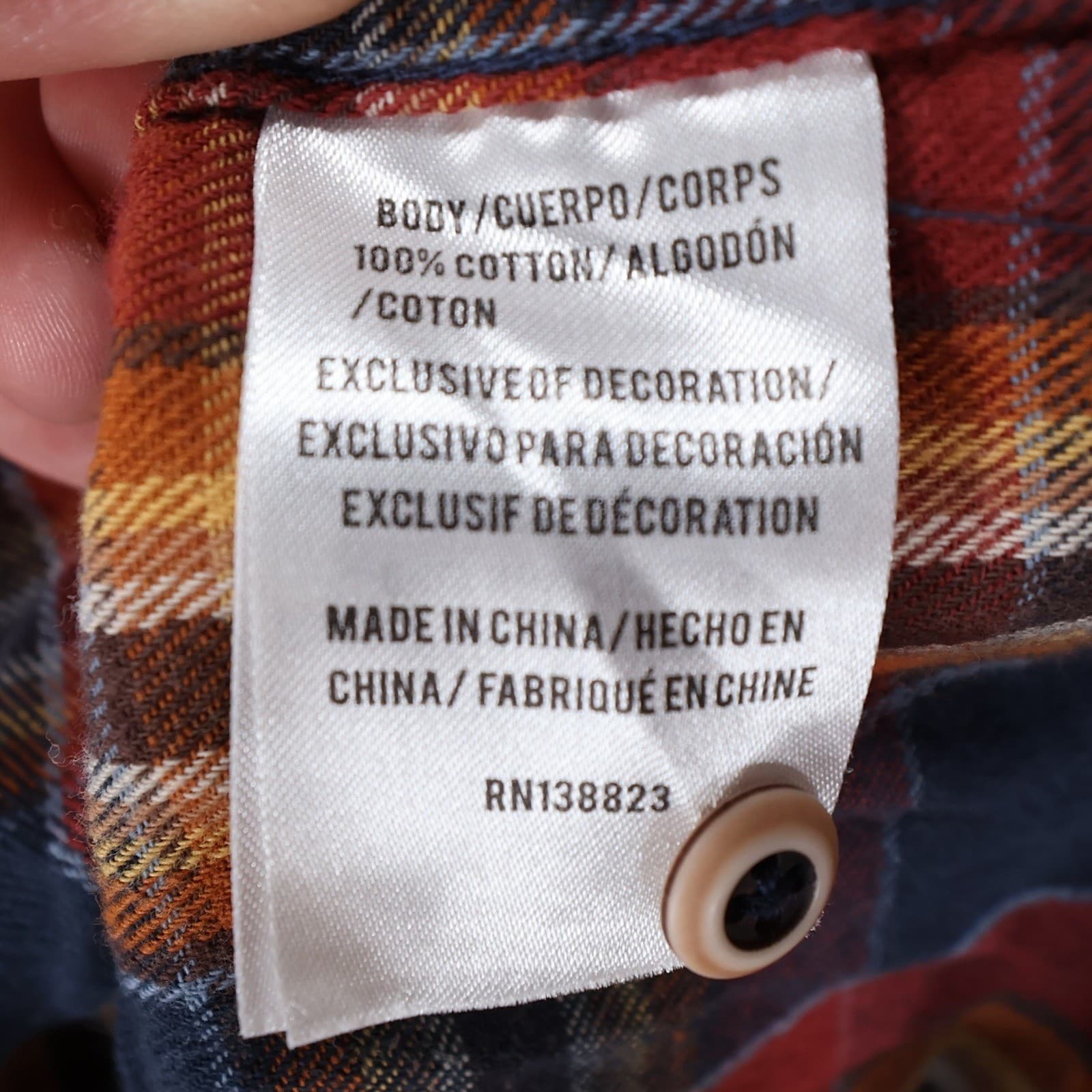 Moonshine Spirit Western Shirt Mens Small Multicolor Cotton Plaid Pearl Snap - Thumbnail 8