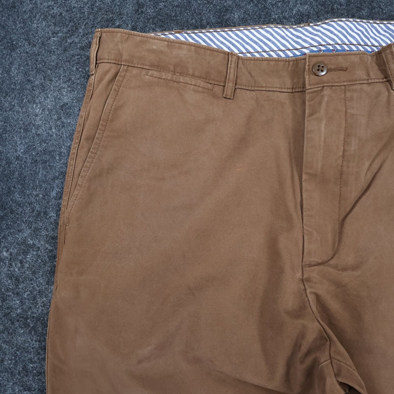 Cremieux Chino Pants Mens 36x29 Brown 100% Cotton Regular Fit Casual Trousers - Thumbnail 9