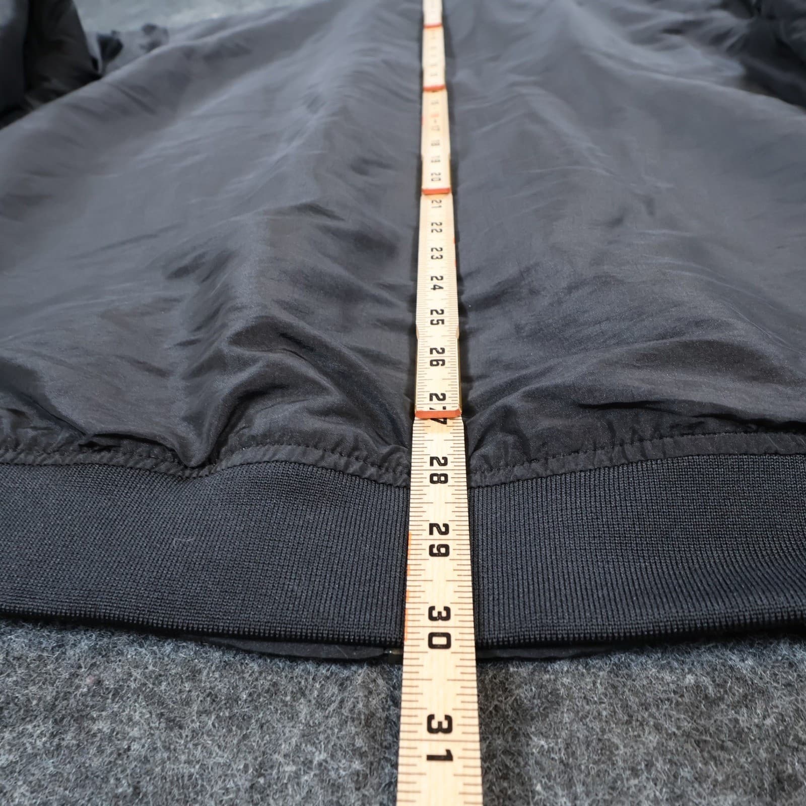 Surf Style Bomber Jacket Mens XXL Black Polyester Blend Regular Windbreaker Zip - Thumbnail 5