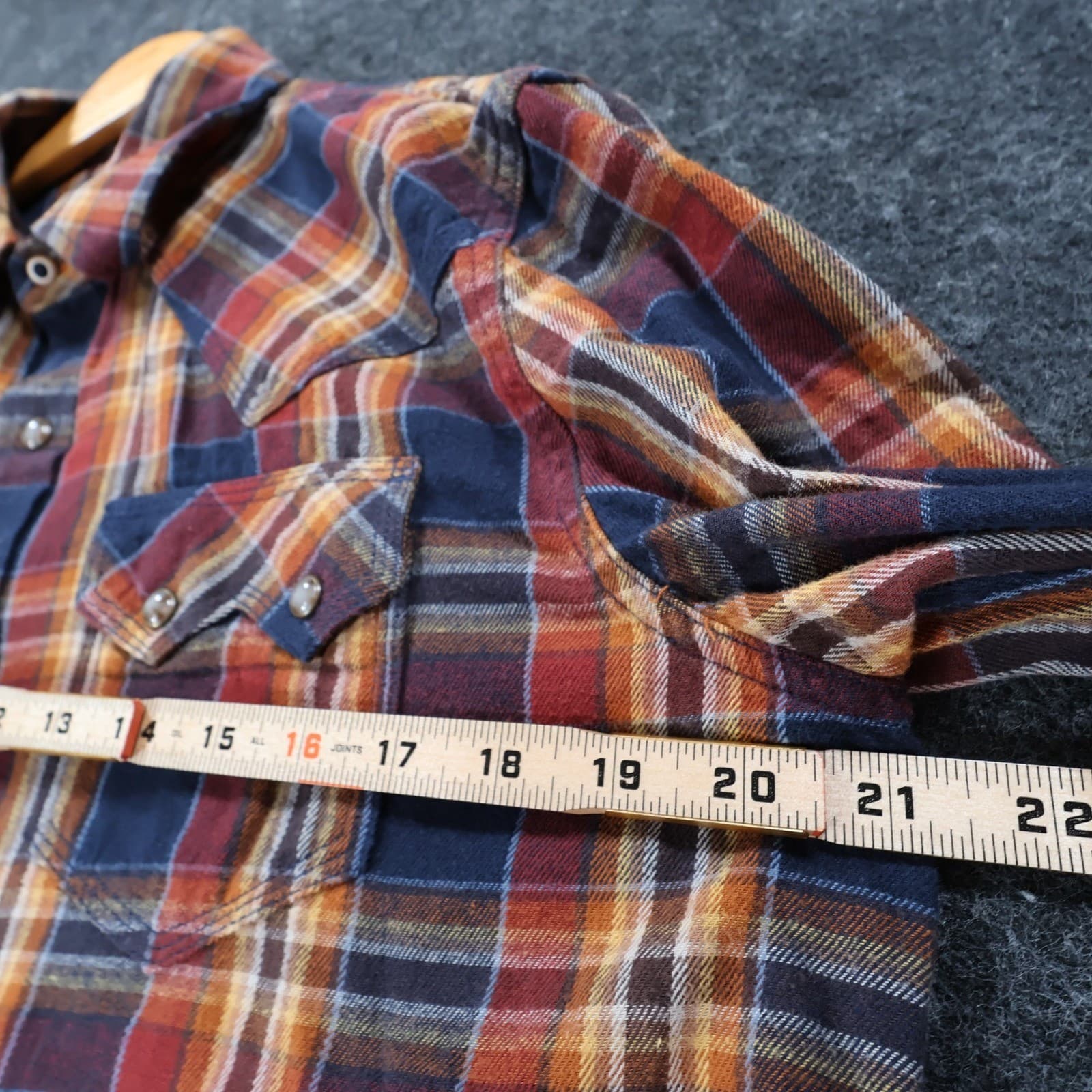 Moonshine Spirit Western Shirt Mens Small Multicolor Cotton Plaid Pearl Snap - Thumbnail 3