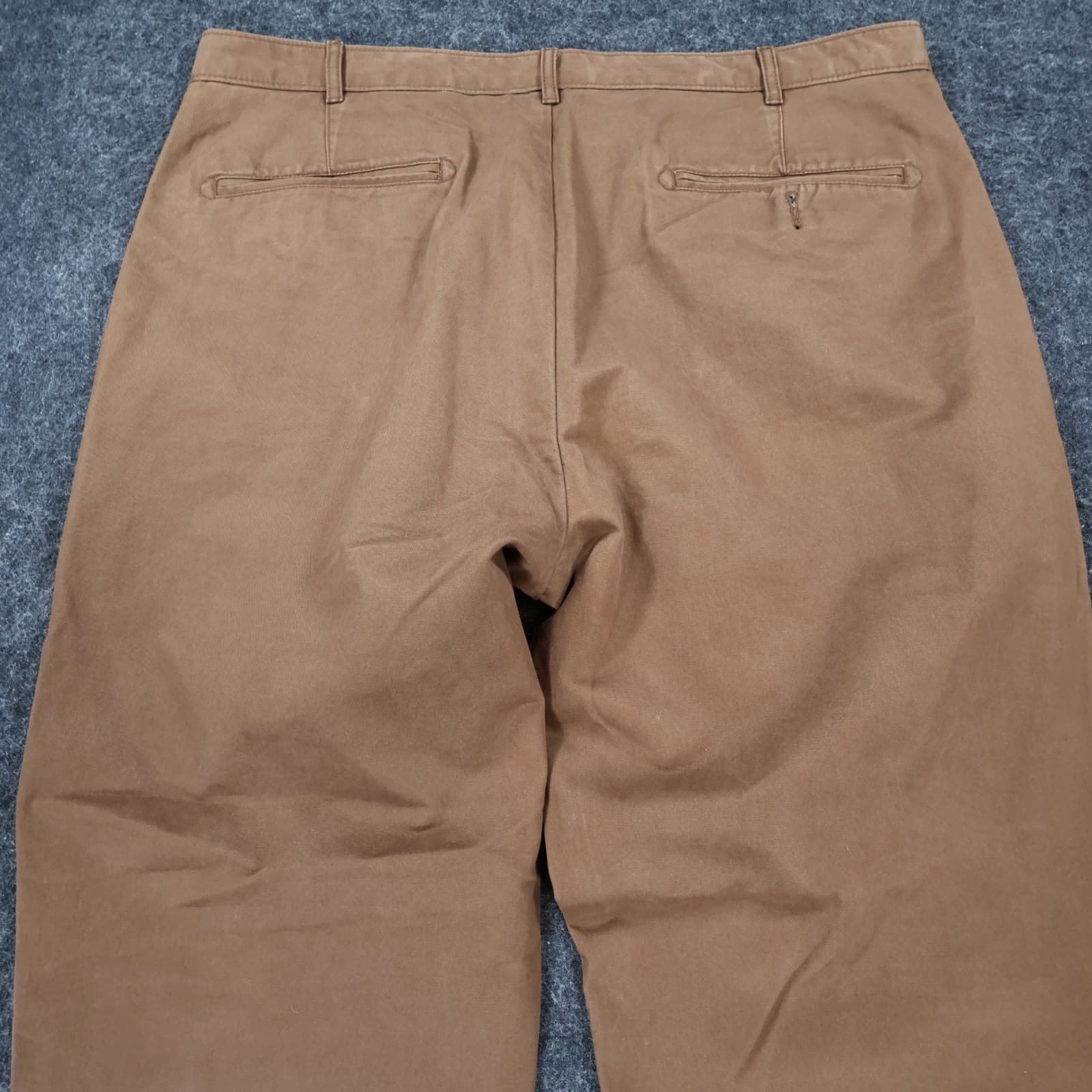 Cremieux Chino Pants Mens 36x29 Brown 100% Cotton Regular Fit Casual Trousers - Thumbnail 12